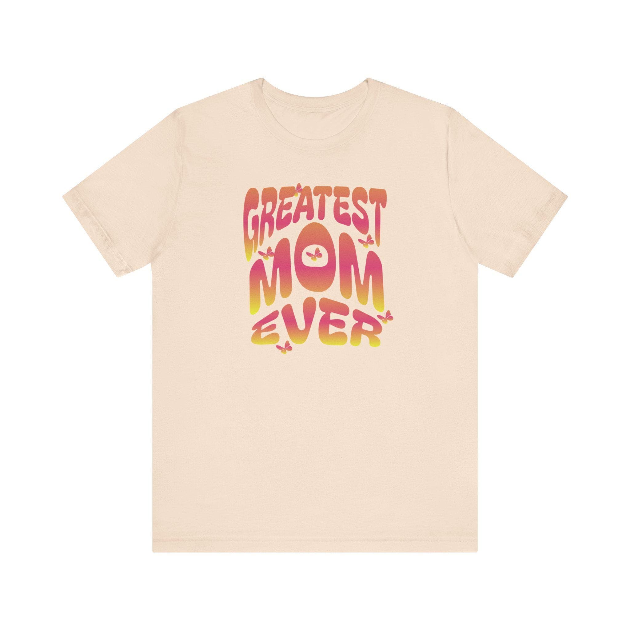 Retro Gradient Butterflies Mom Shirt, Greatest Mom Ever Tee - image 4