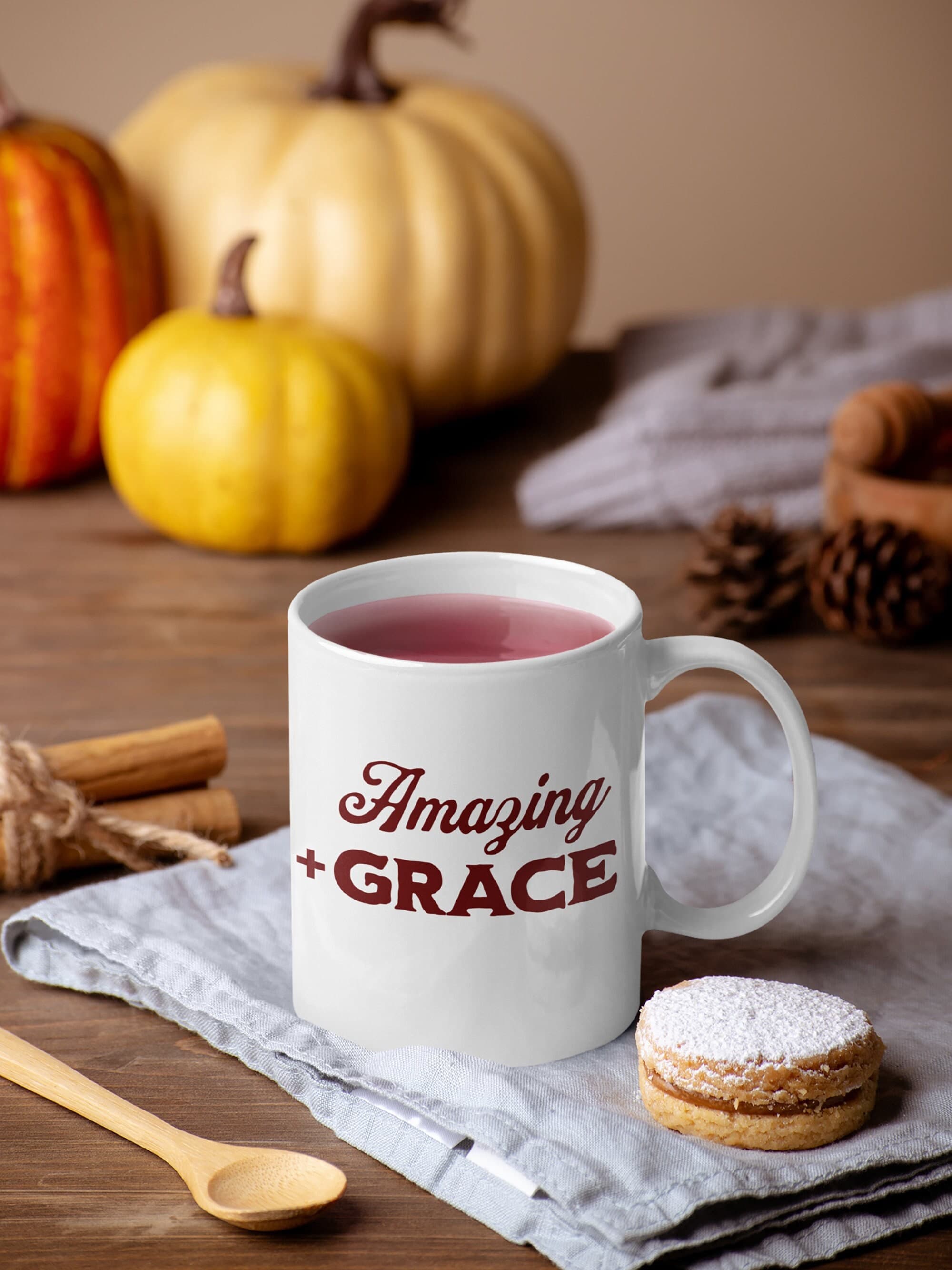Amazing Grace Hymn Mug - Christian Inspiration Coffee Cup