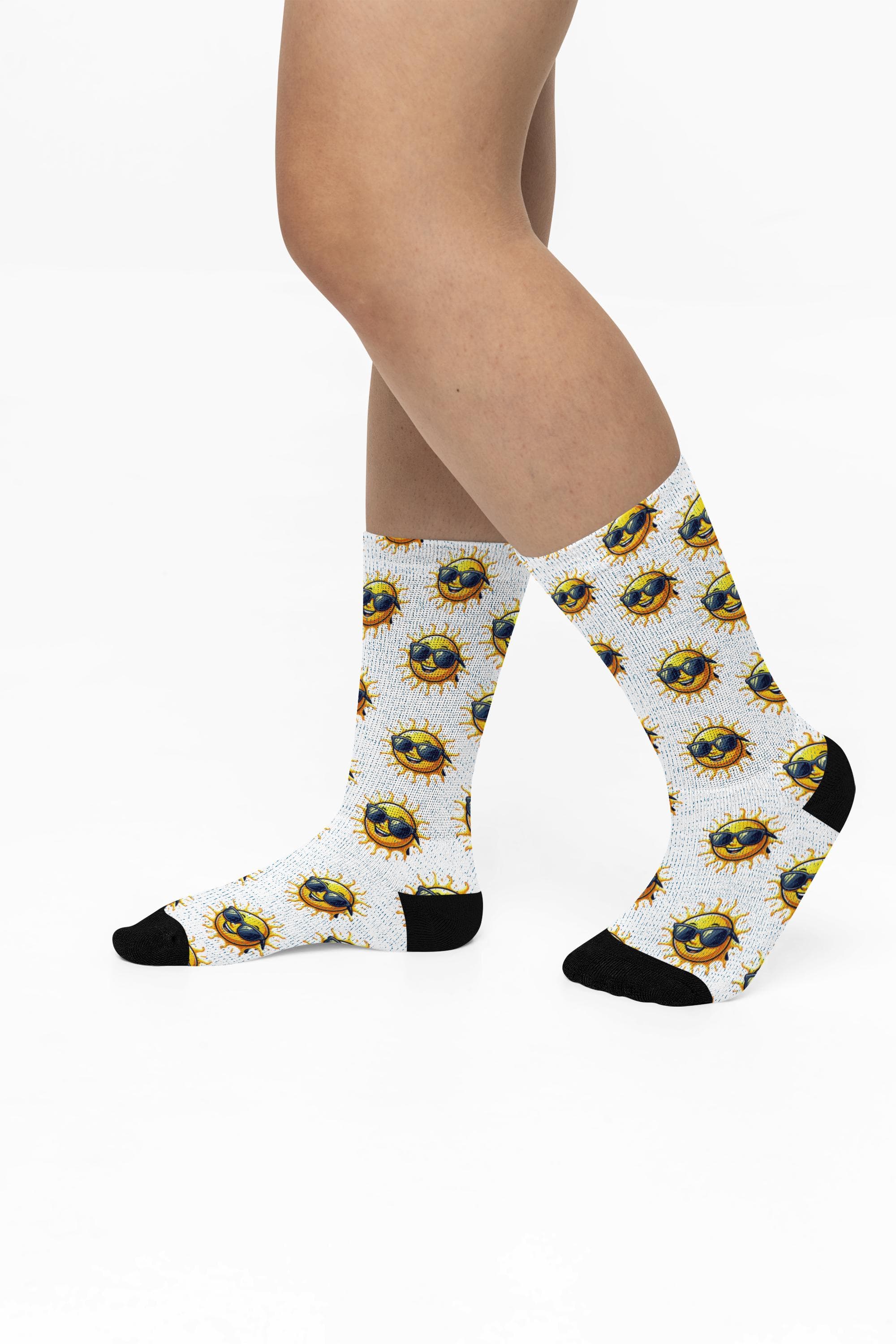 Smiling Sun Socks - Fun & Vibrant Sun With Sunglasses - image 5