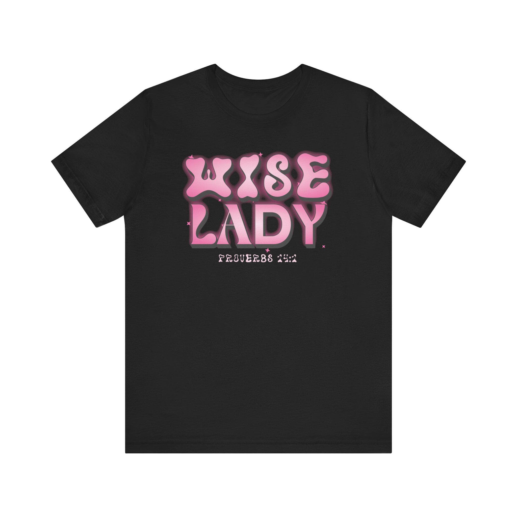 Wise Lady Proverbs 14:1 Shirt Christian Women's Tee Retro Groovy Faith Shirt for Her - image 3
