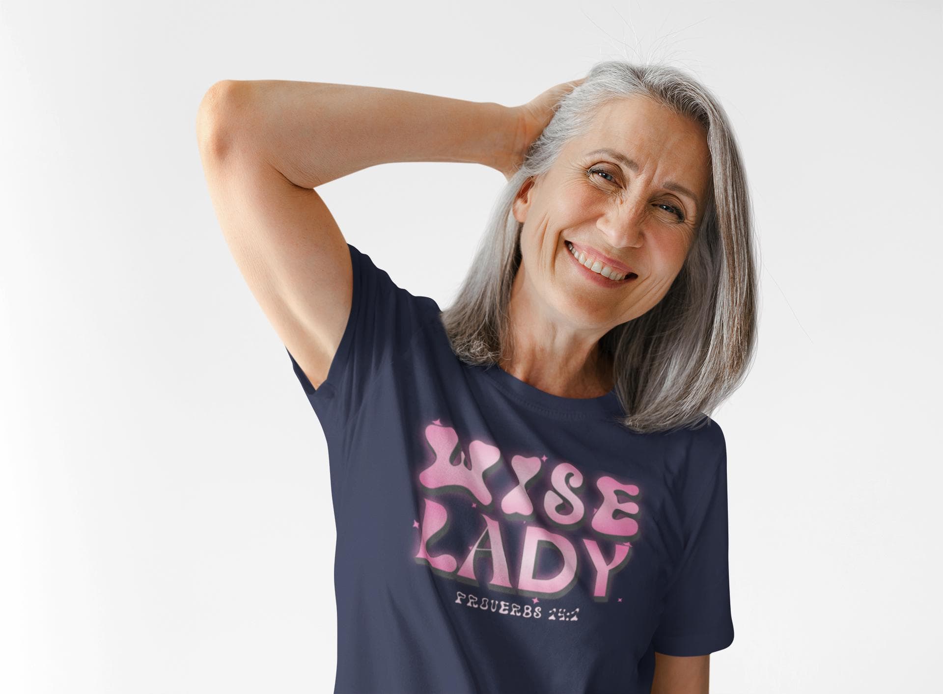 Wise Lady Proverbs 14:1 Shirt Christian Women's Tee Retro Groovy Faith Shirt for Her