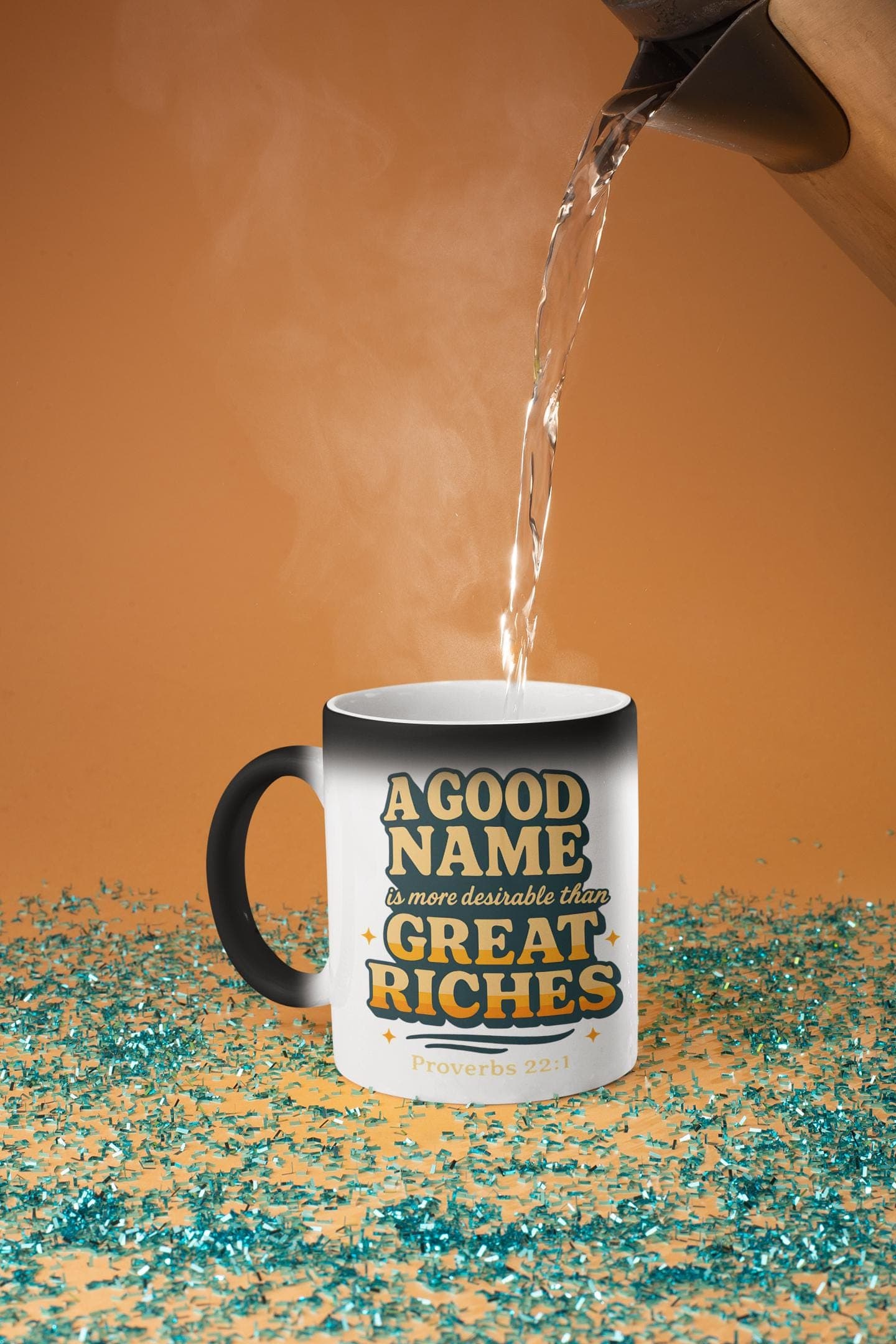 Color Changing A Good Name Proverbs 22 11oz Coffee Mug Tea Gift - image 4