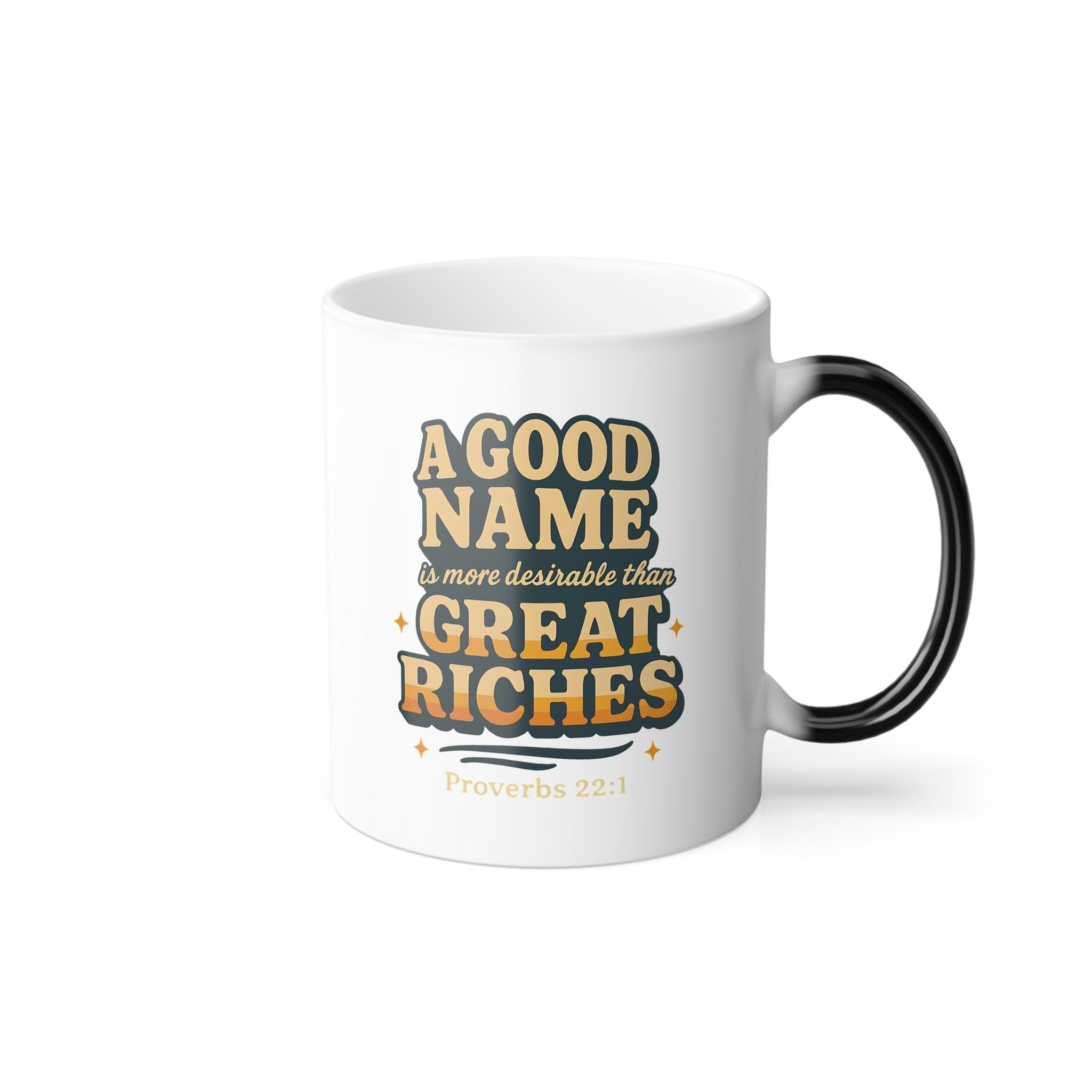 Color Changing A Good Name Proverbs 22 11oz Coffee Mug Tea Gift - image 5