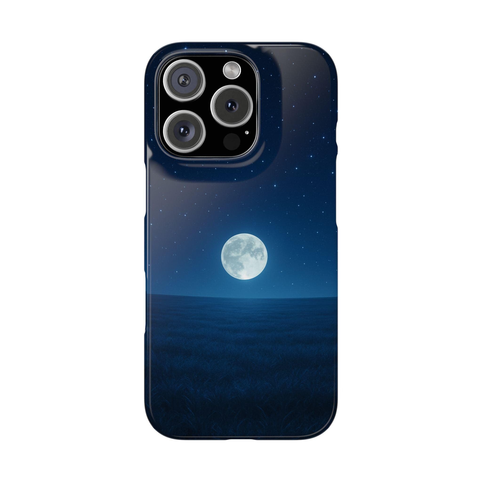 Moonlit Starry Night iPhone Case: Full Moon Protective Cover - image 3