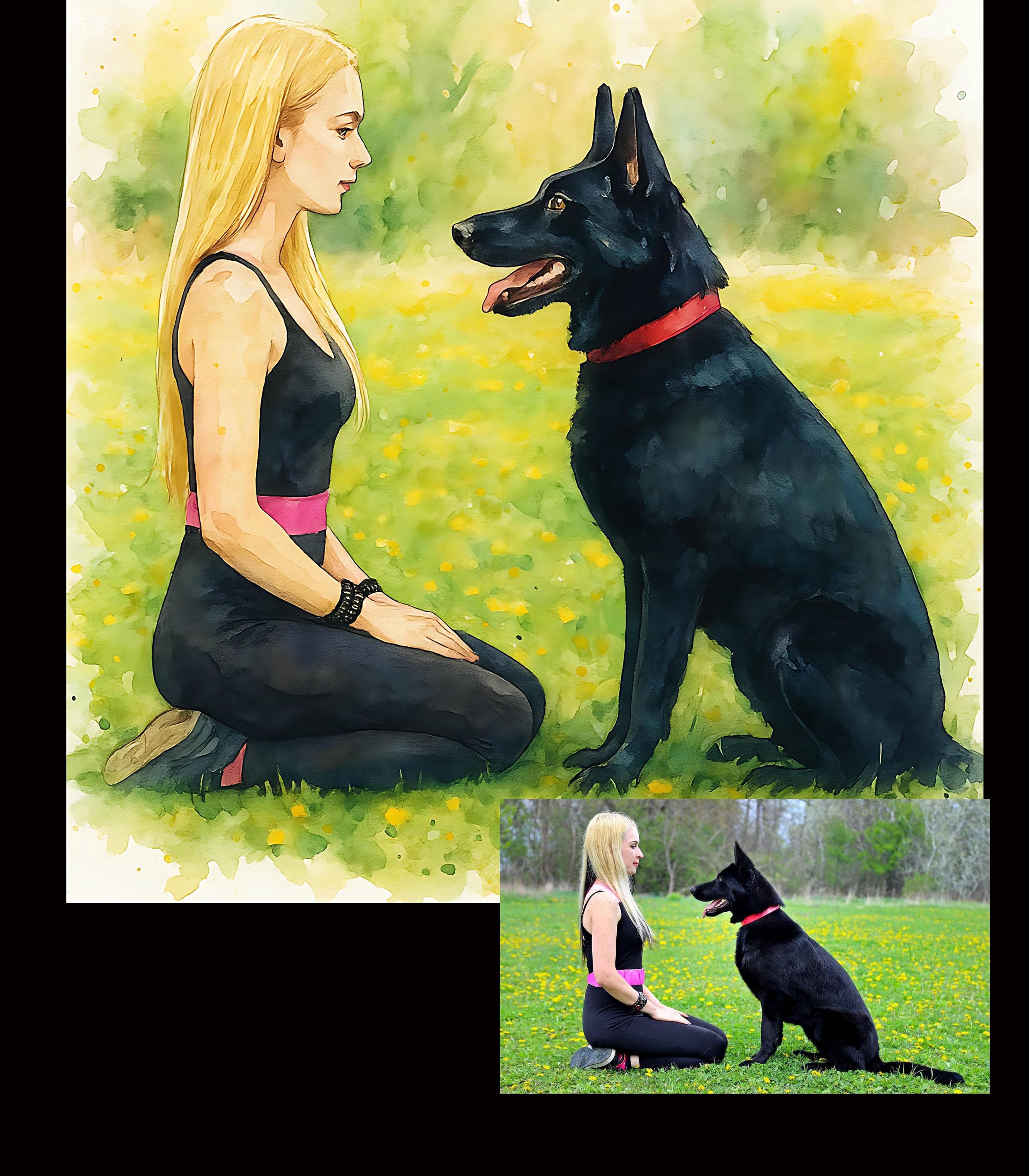 Custom Watercolor Pet Portrait: Vibrant Pet Art (Digital Download) - image 5