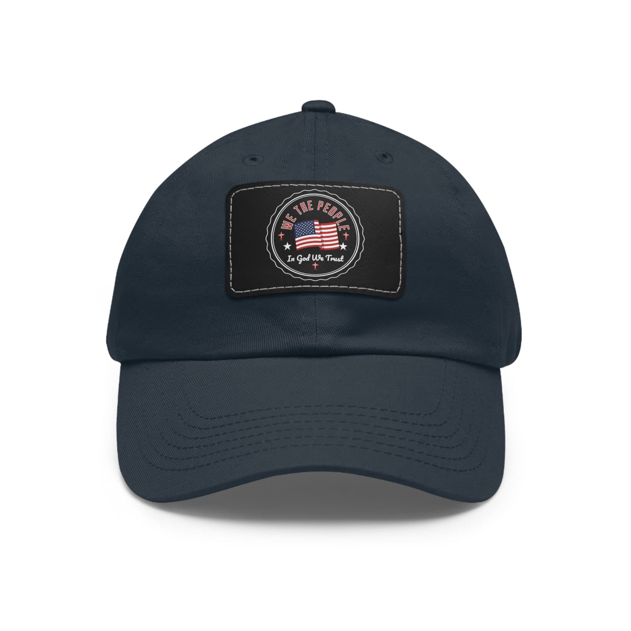 We The People In God We Trust Dad Hat Leather Patch American Flag Unisex - image 5