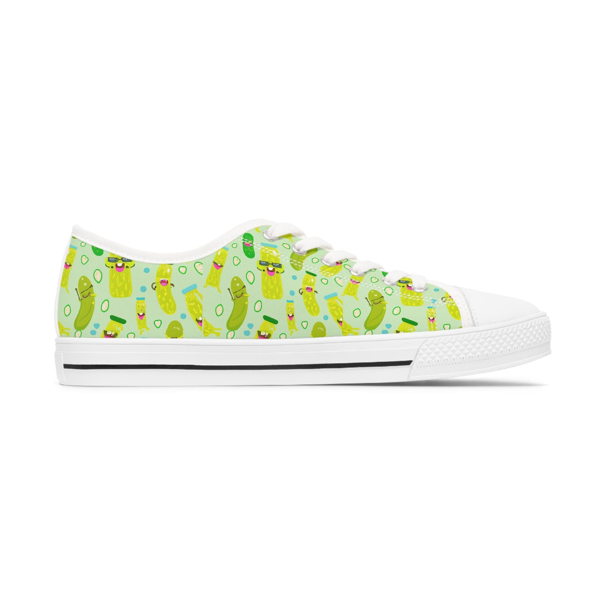 Pickle Pattern Low Top Sneakers Funny Novelty Shoes Women Gift Unique Casual Footwear - image 4