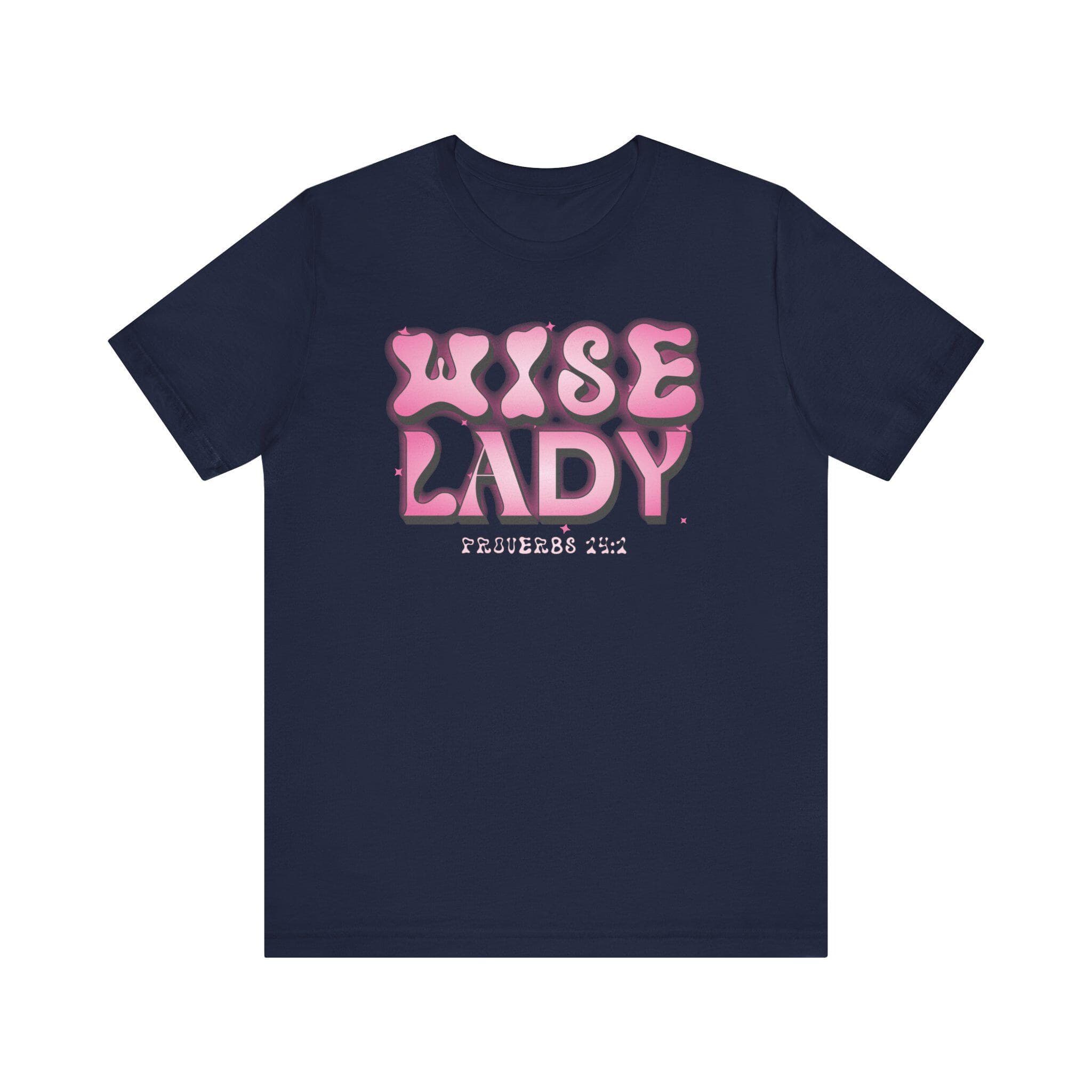 Wise Lady Proverbs 14:1 Shirt Christian Women's Tee Retro Groovy Faith Shirt for Her - image 4