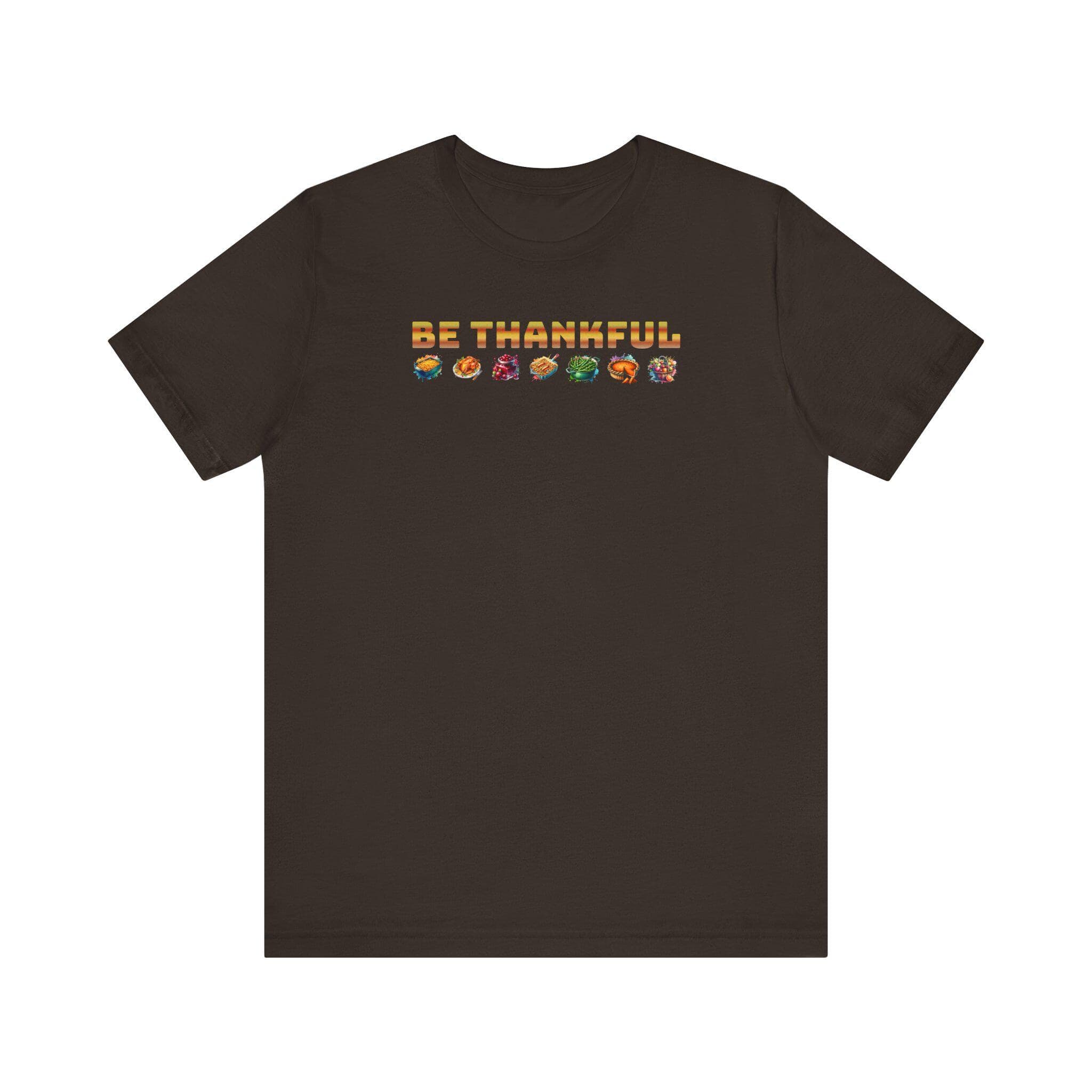 Be Thankful Thanksgiving Feast T-Shirt with Holiday Dishes - image 4