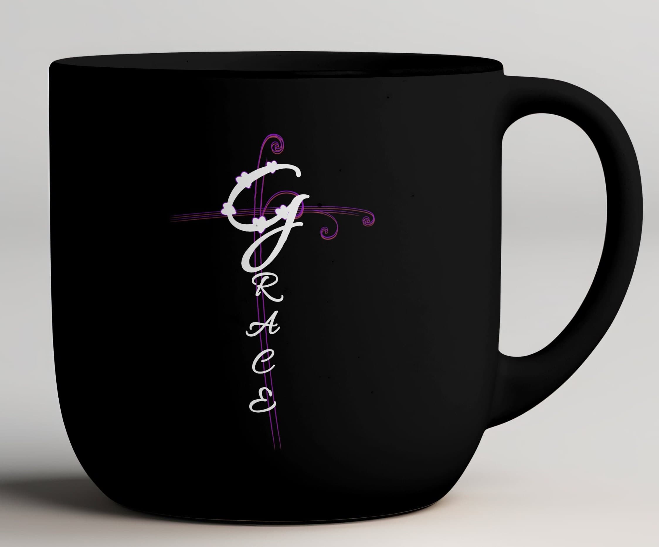 Grace & Purple Cross Christian Artwork - "God's Grace = Favor" Digital Download
