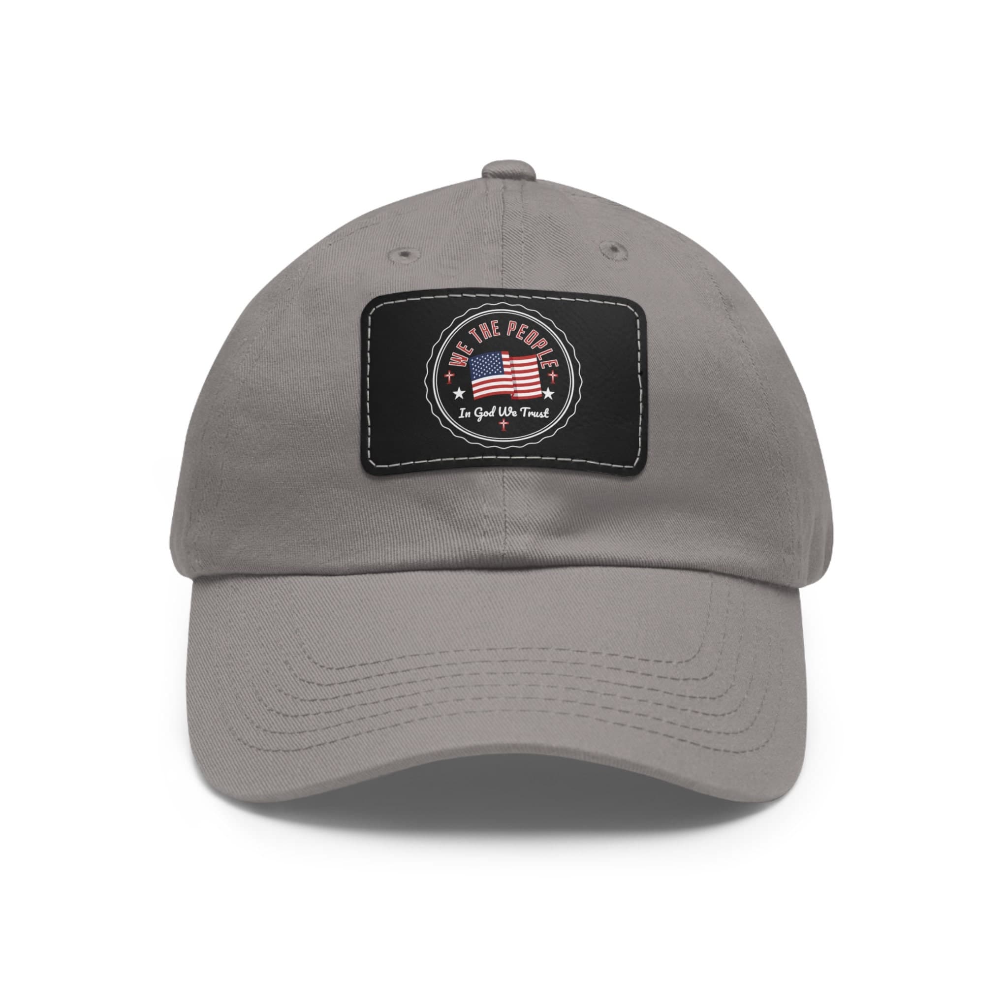 We The People In God We Trust Dad Hat Leather Patch American Flag Unisex - image 3