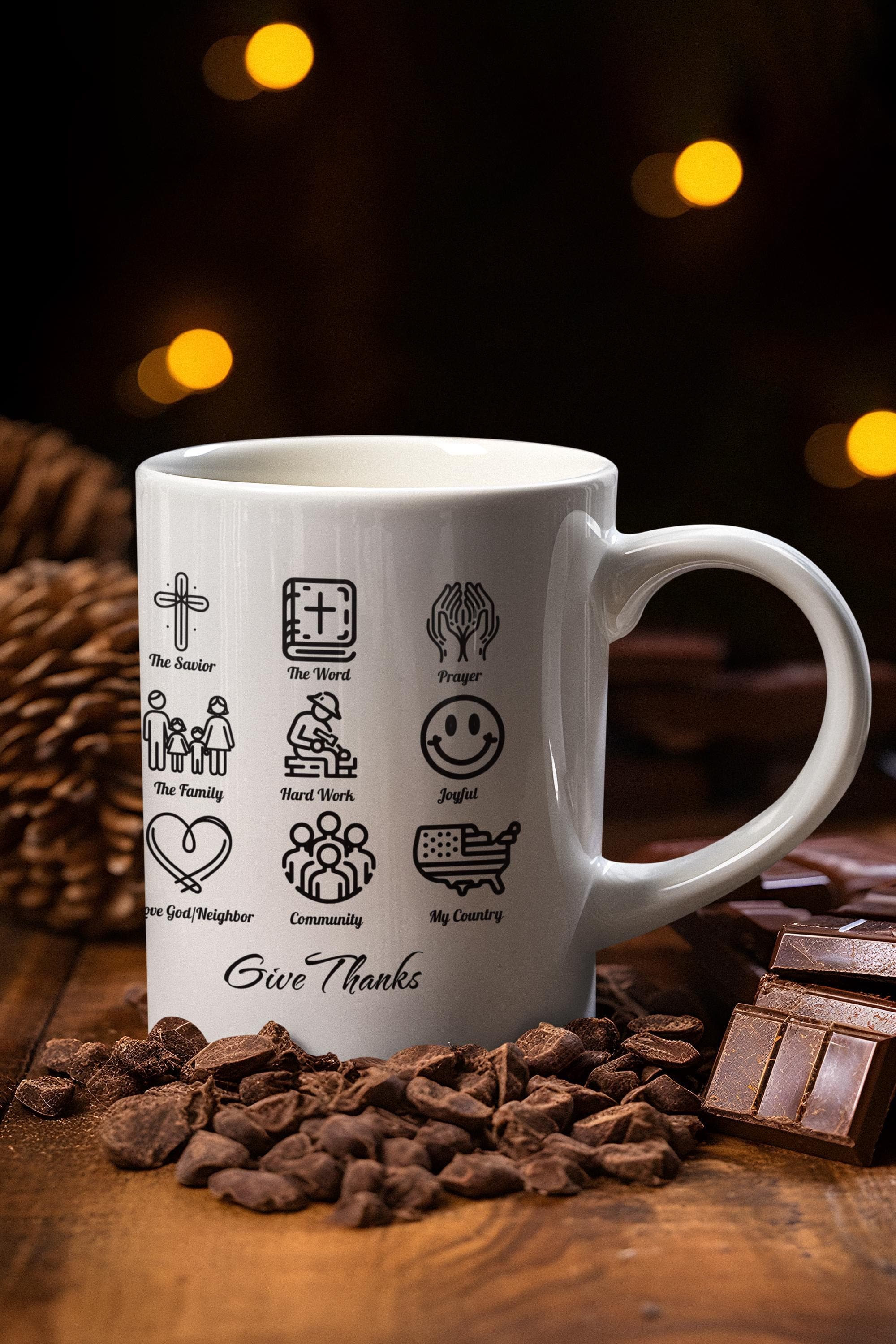Christian Virtues Coffee Mug - Icons of Faith and Life Design - image 3