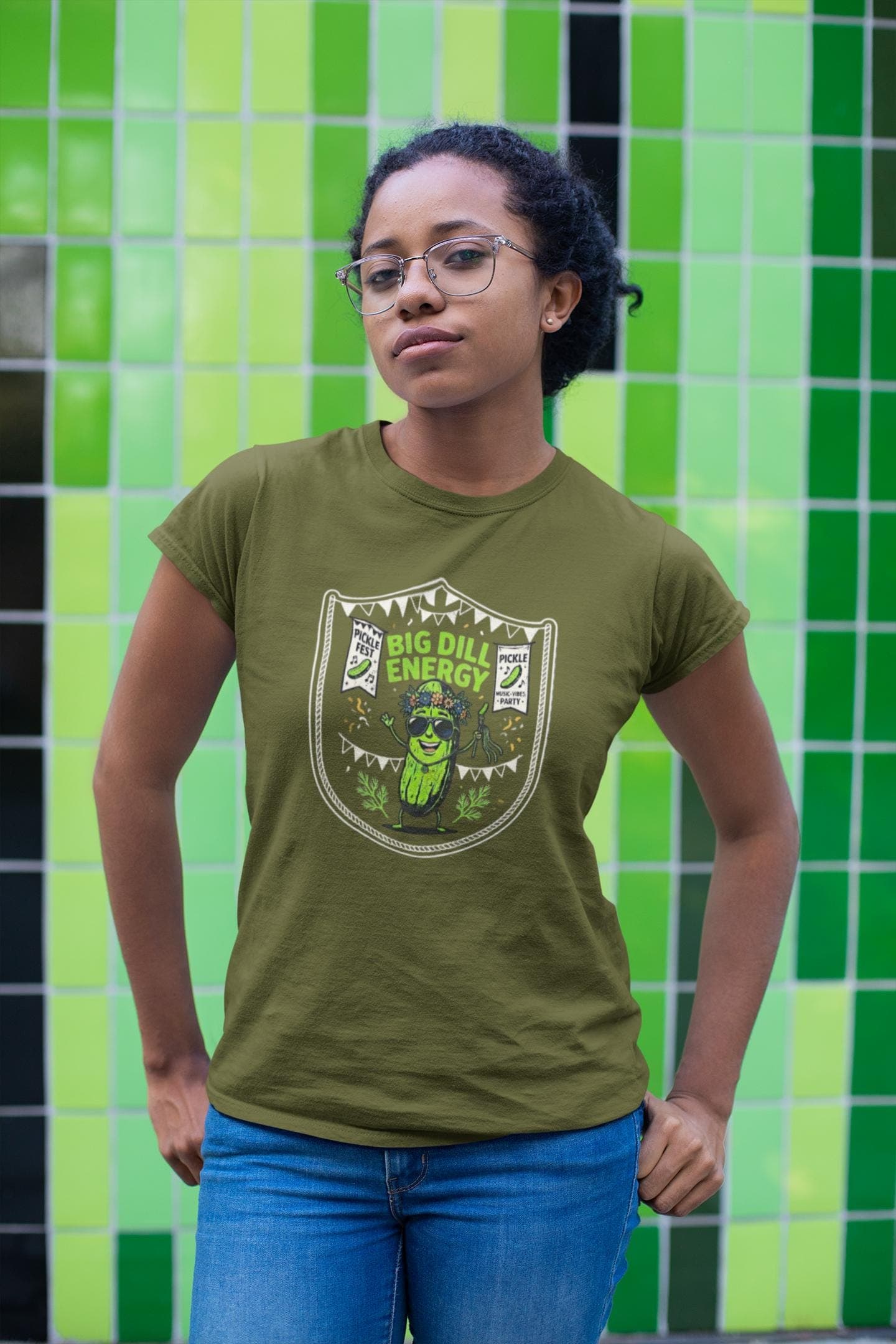 Big Dill Energy Pickle Fest T-Shirt, Funny Food Festival Graphic Tee - image 5