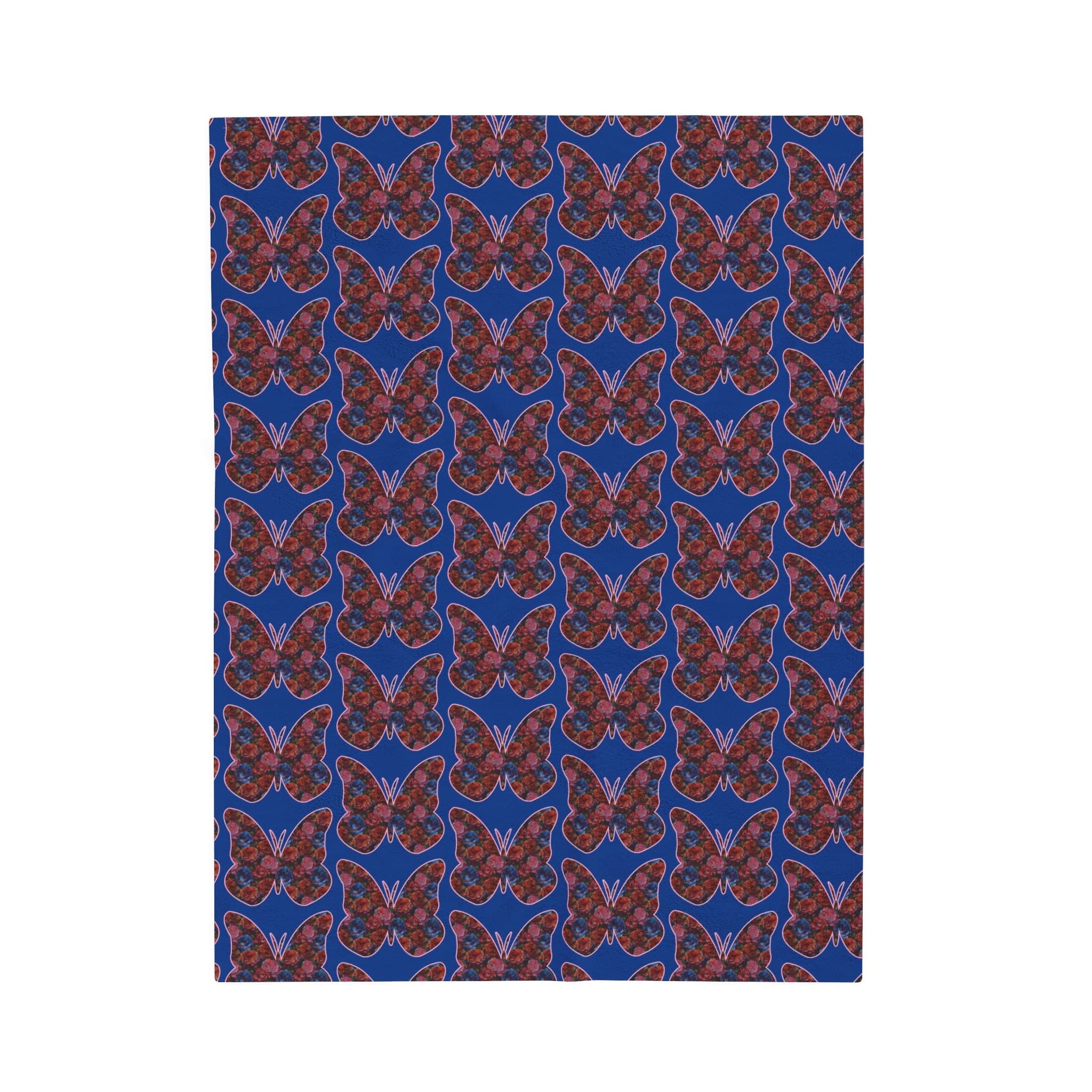 Butterfly Floral Pattern Velveteen Plush Blanket - image 3