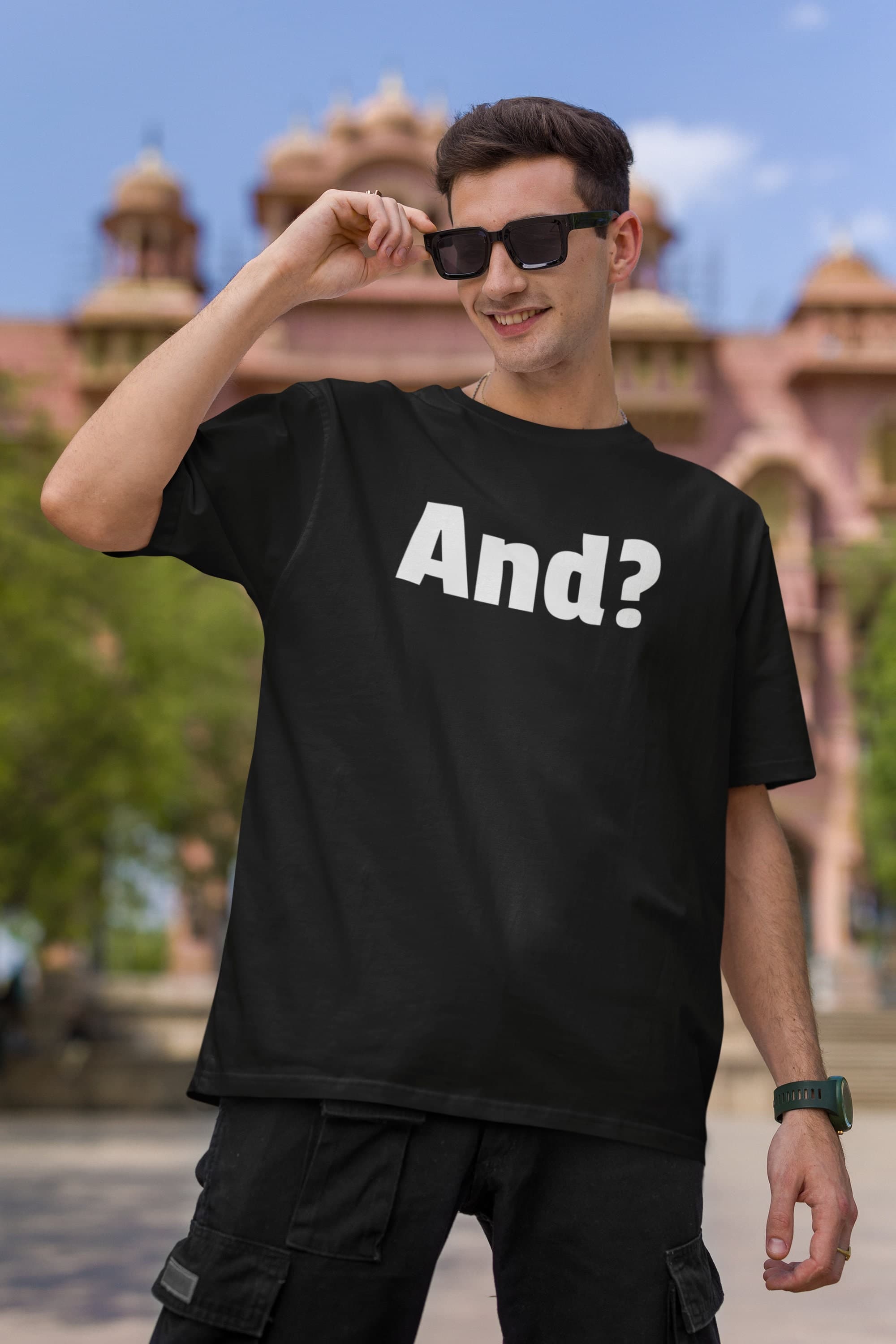 Bold 'And?' Statement Tee Unisex Shirt - image 5