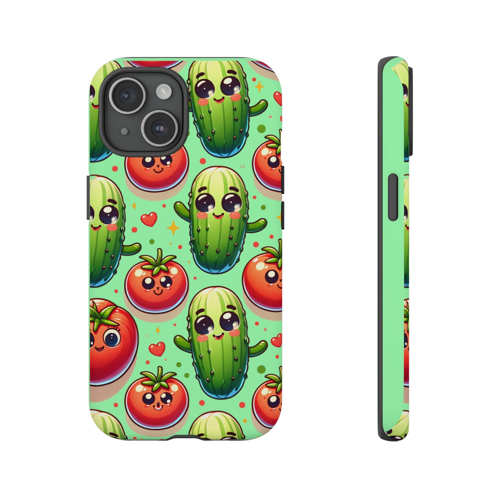iPhone 15 Series Pickle and Tomato Design Tough Case - image 4