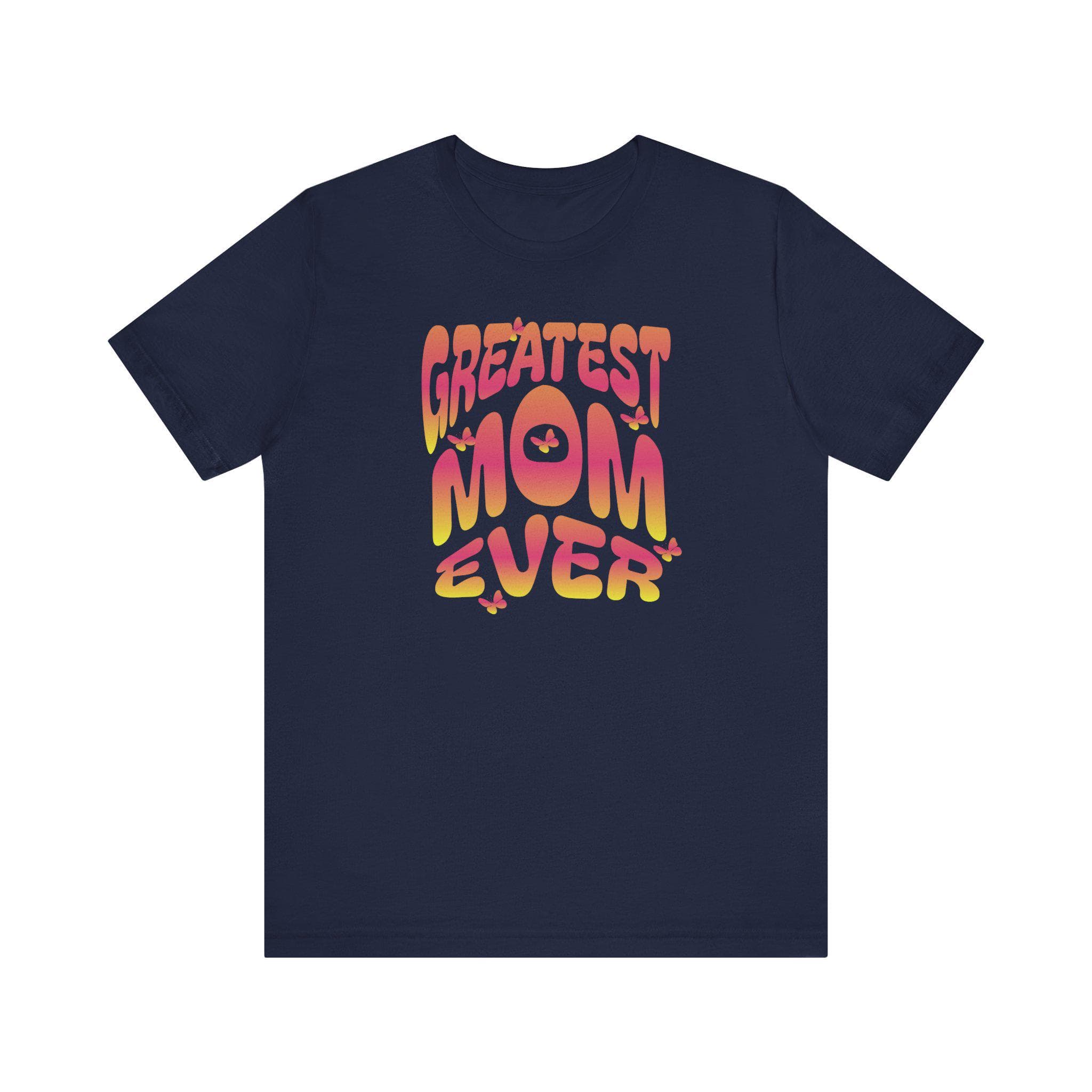 Retro Gradient Butterflies Mom Shirt, Greatest Mom Ever Tee - image 5