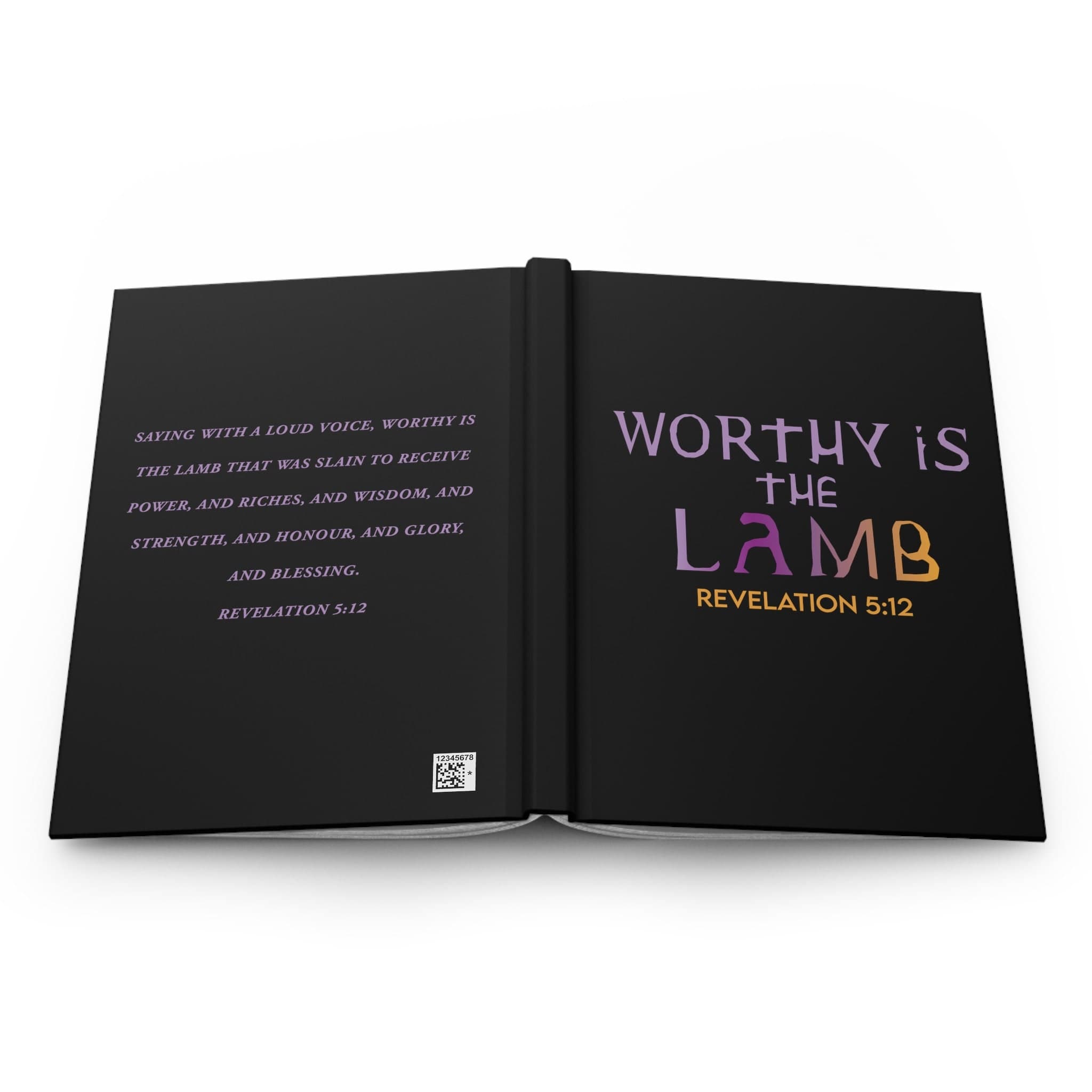 Christian Themed Worthy is the Lamb Journal Hardcover for Bible Journaling Diary