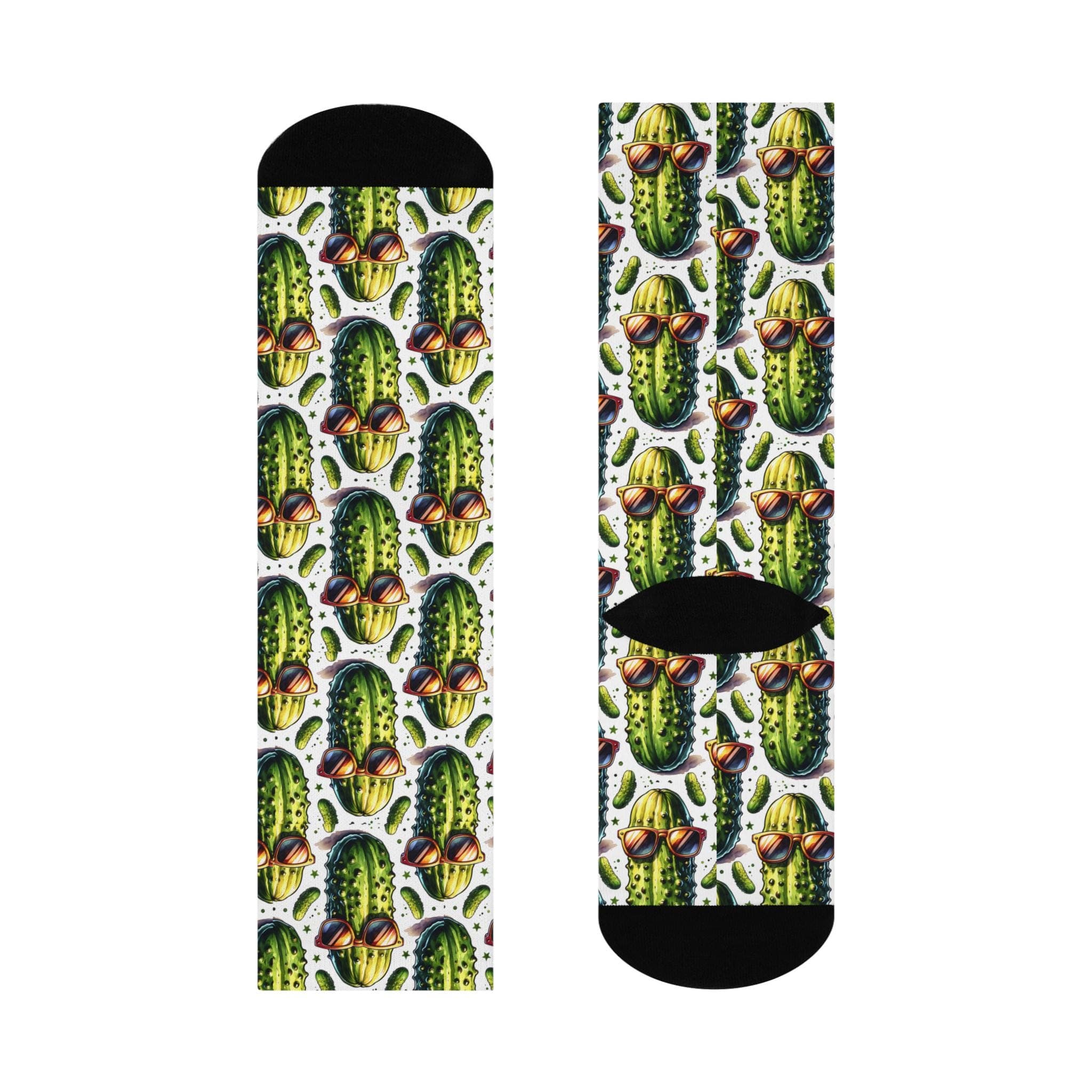 Mismatched Food Socks: Pickle & Sandwich Novelty Crew Socks - image 3