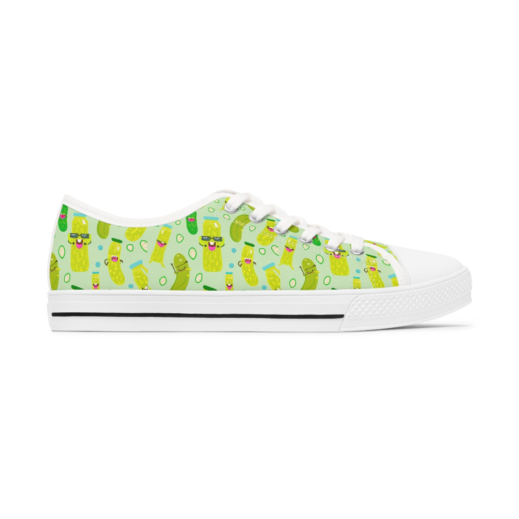 Pickle Pattern Low Top Sneakers Funny Novelty Shoes Women Gift Unique Casual Footwear - image 5