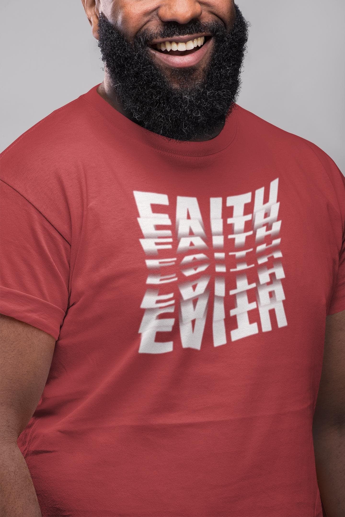 Faith Flip Text T-Shirt: Christian Streetwear, Modern Religious Apparel - image 5