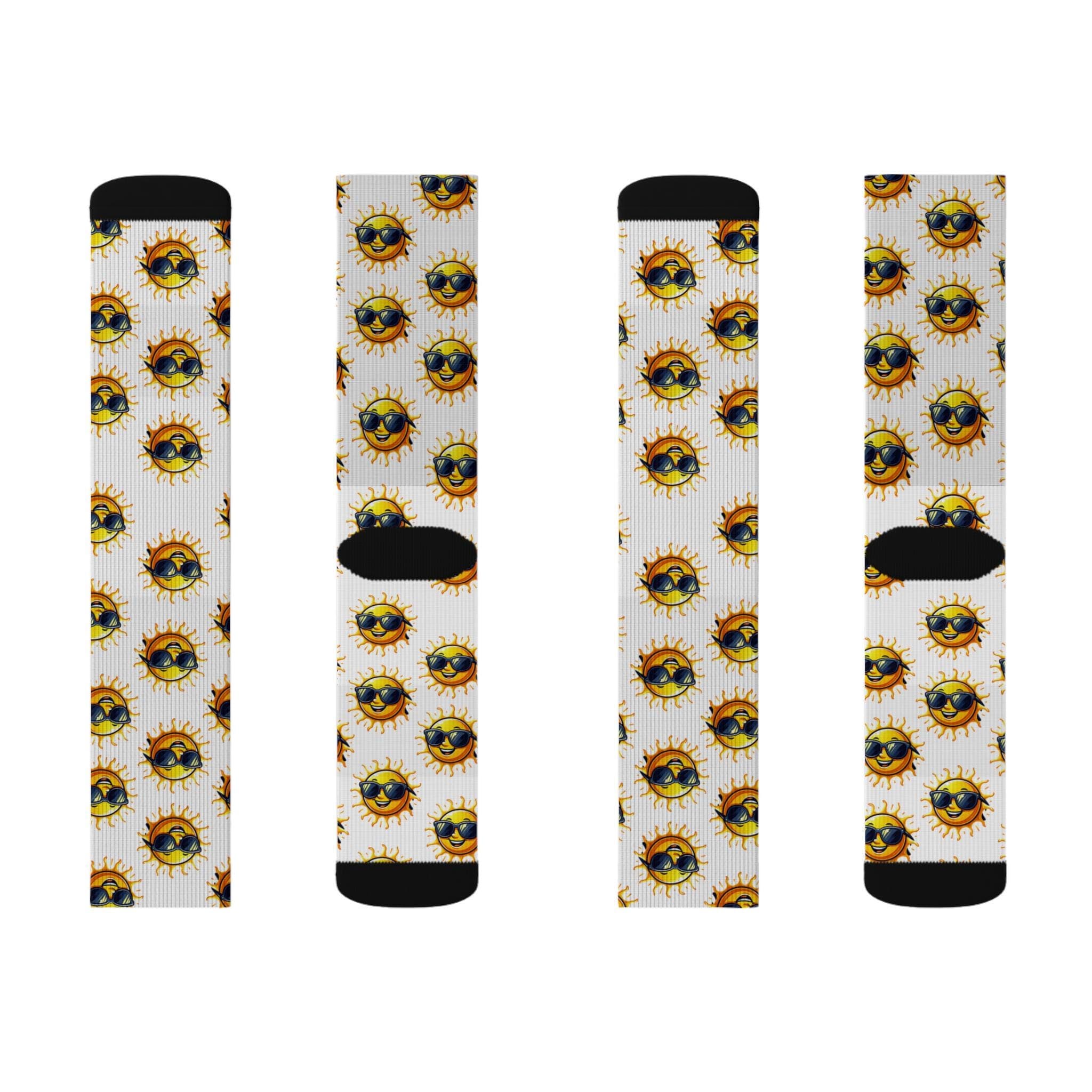 Smiling Sun Socks - Fun & Vibrant Sun With Sunglasses - image 3