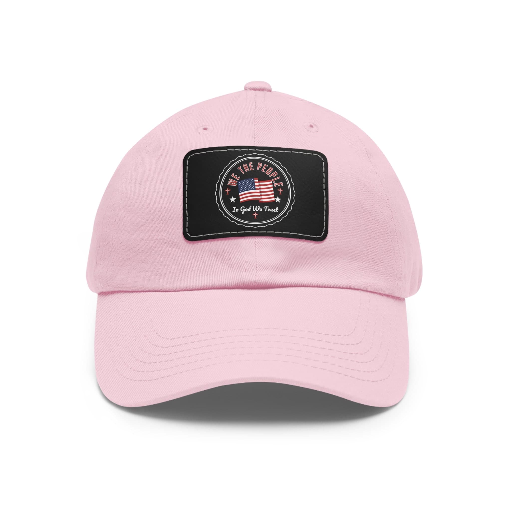 We The People In God We Trust Dad Hat Leather Patch American Flag Unisex - image 4