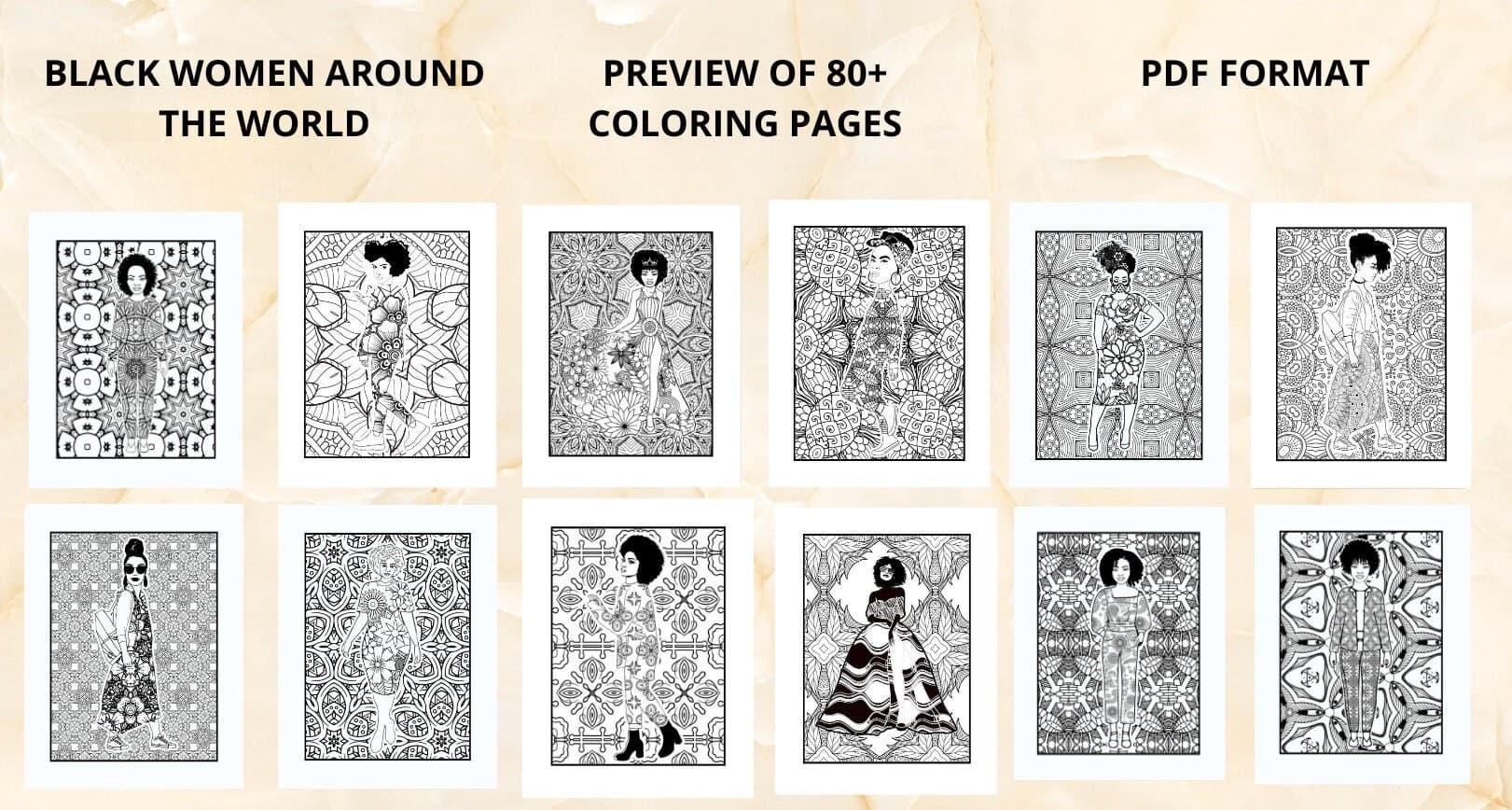 Black Women Travel Coloring Pages: Volume 3 (PDF) - image 3
