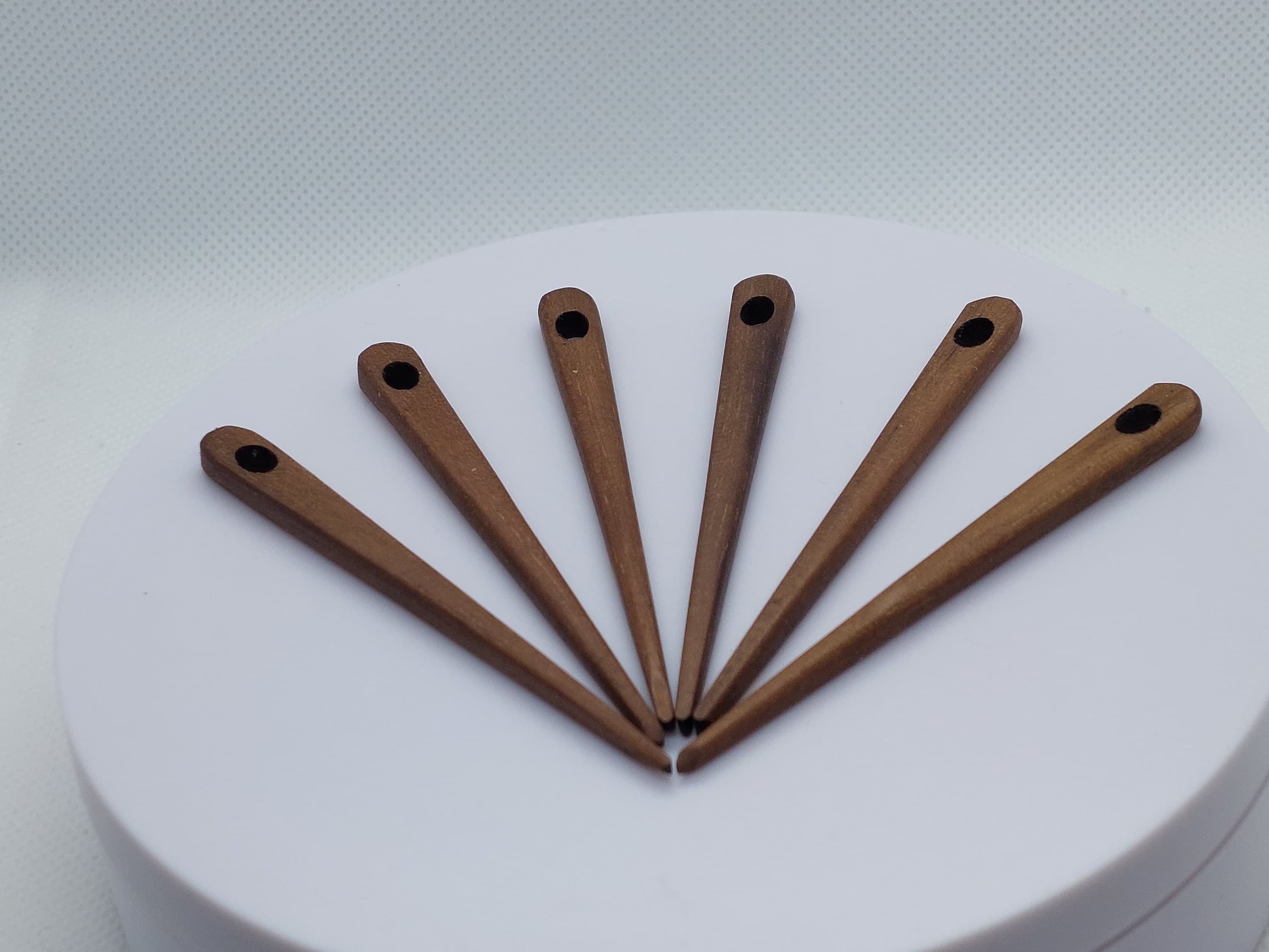75 mm Nadel aus Nußbaum Holz zum Nalbinden HN-Nu-75, Wikinger Werkzeug, nålbinding Nadel, Nalbinding