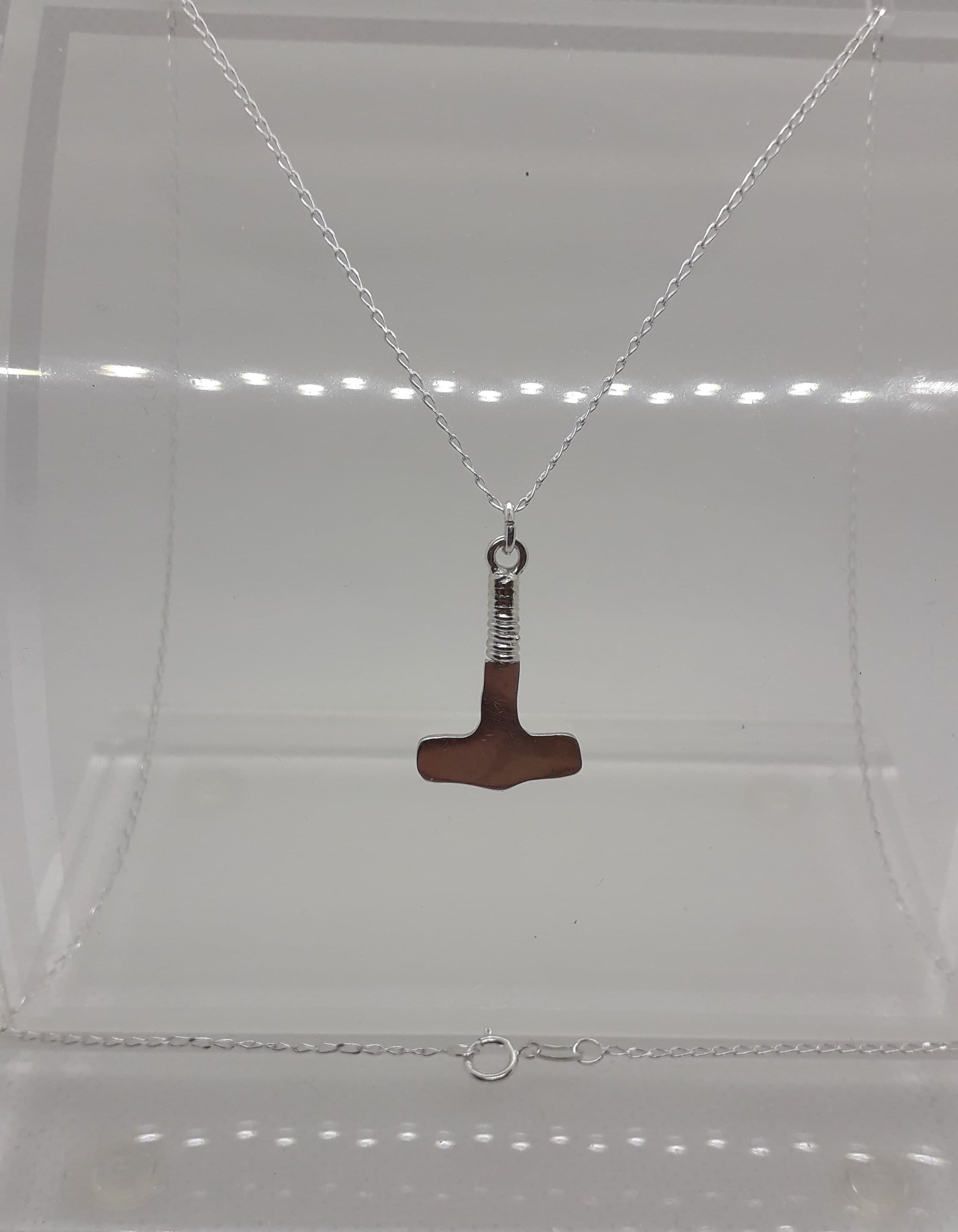 Kette mit Anhänger Thors Hammer 925er Silber Wikinger Mittelalter Pagan Heide, Sterlingsilber