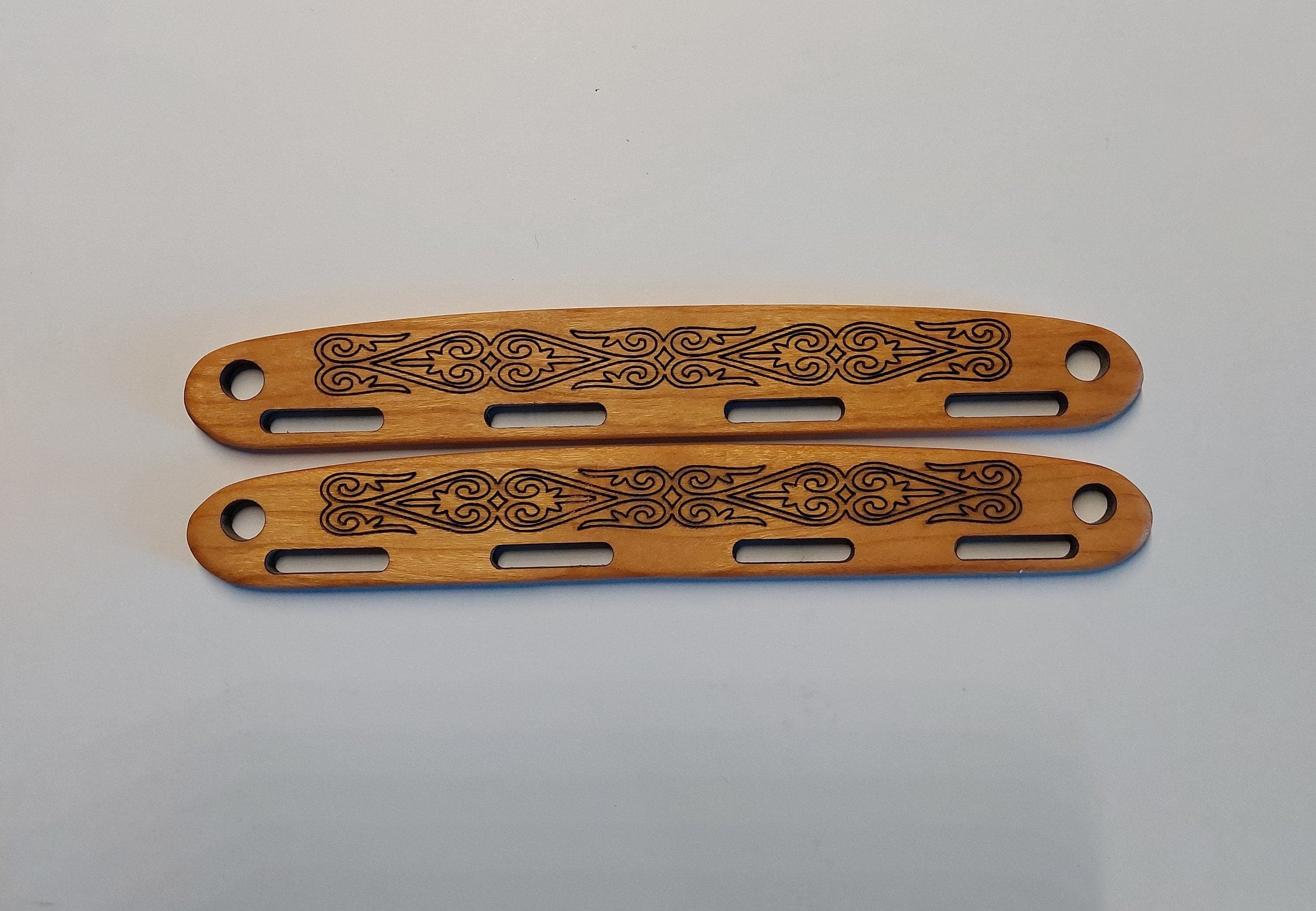 Ein Paar Taschenbügel aus Edelholz für eine Umhängetasche für DIY Projekte, 16 cm, verschiedene Hölzer z. B. Eiche, Kirsche, Birne, Nuss - image 4