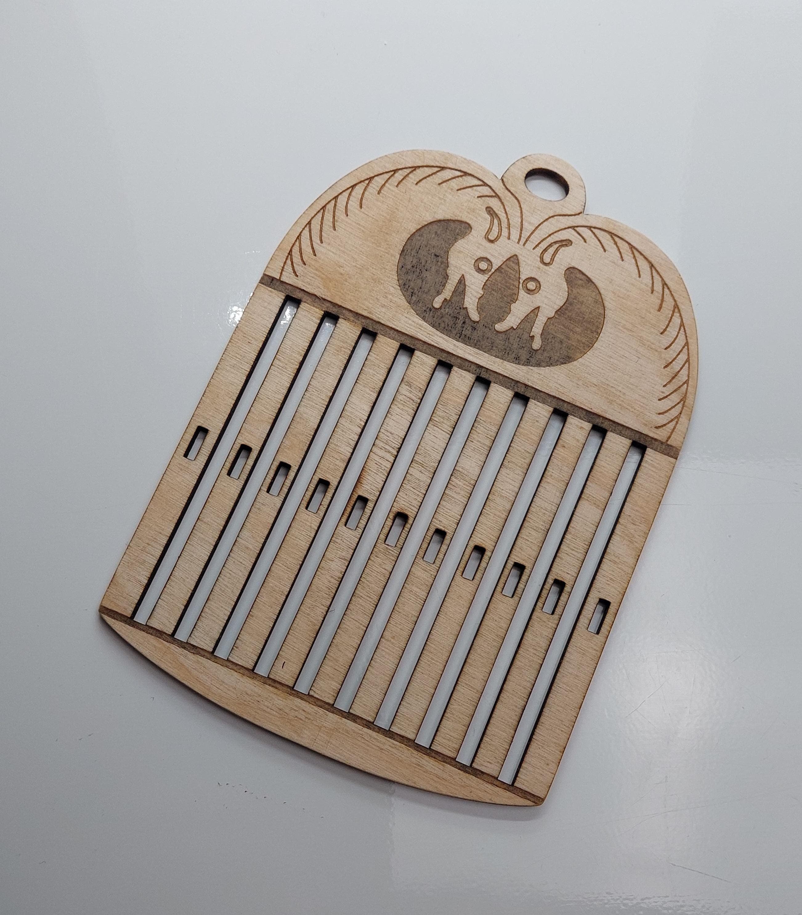 Wikinger Webkamm mit Pferdemotiv beidseitig WK-W-Sp-21/10, Heddle zum Kammweben, Bandweben aus Holz 21/10, schmal - image 3