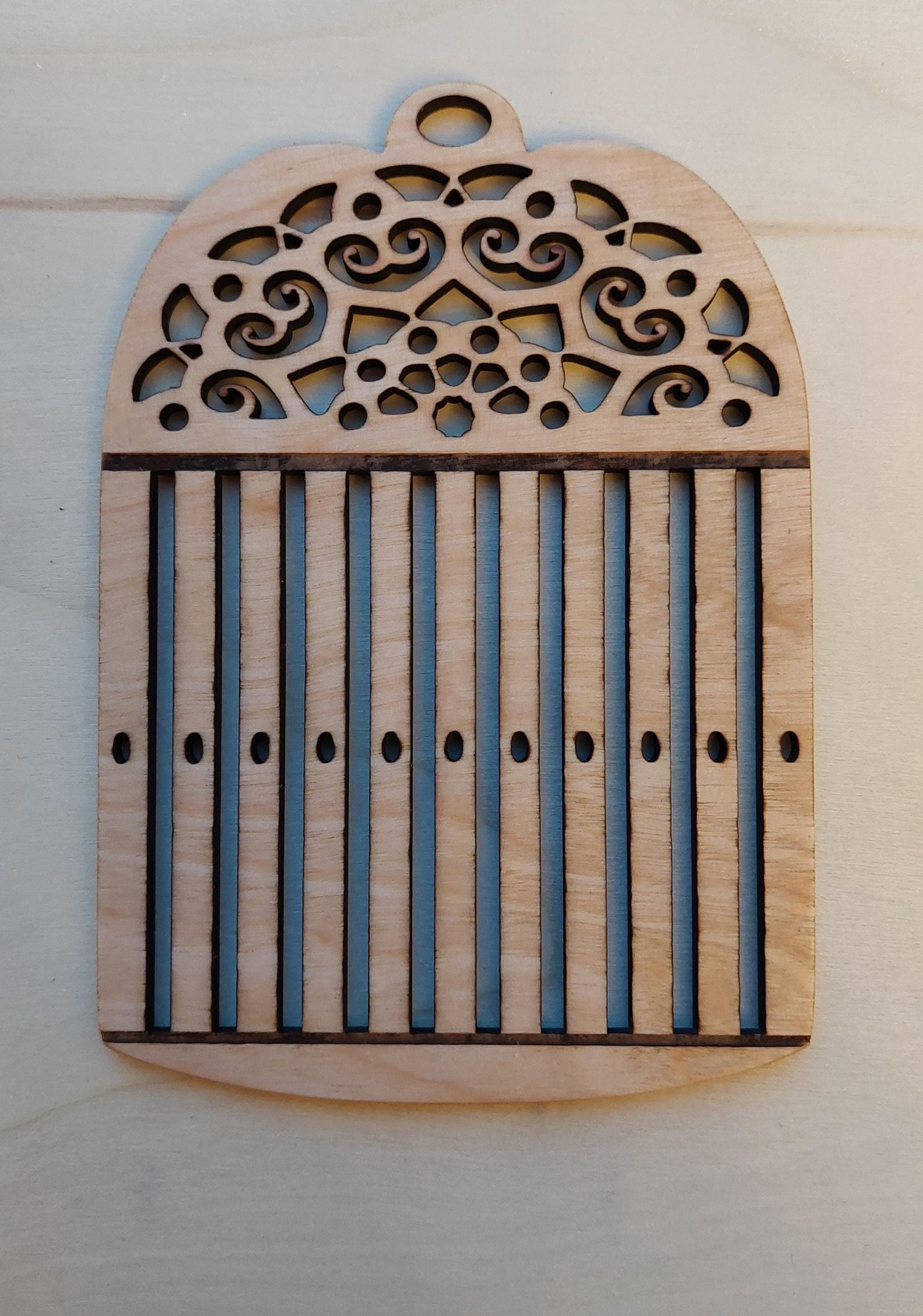 Mandala Webkamm mit Motiv beidseitig, Heddle zum Kammweben Holz 21/10, schmal - image 3