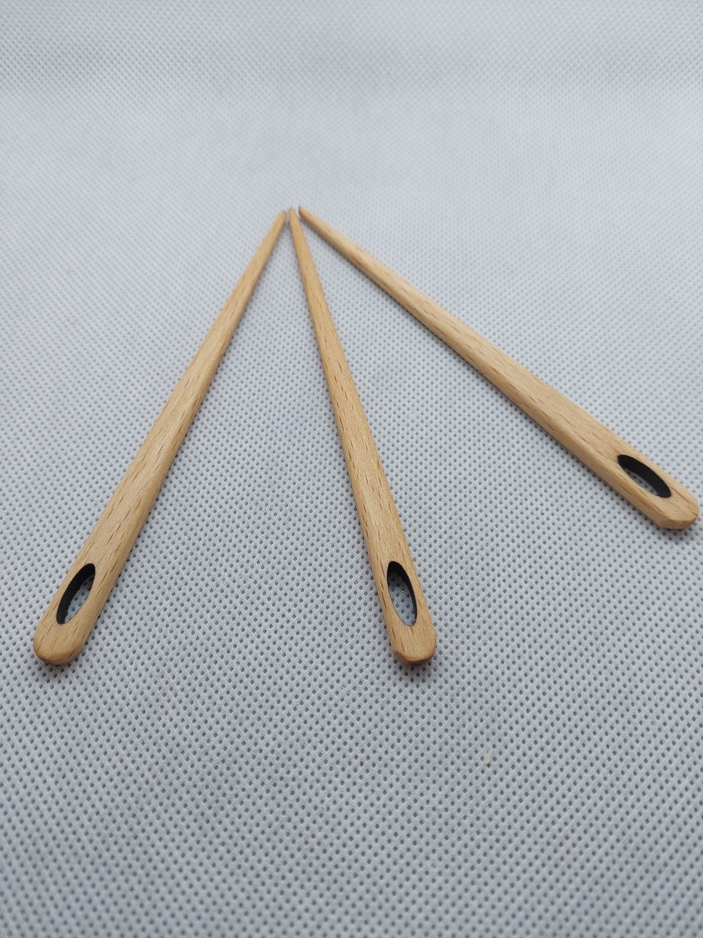 120 mm Nadel aus Buchen Holz zum Nalbinden HN-Bu-120, Wikinger Werkzeug, nålbinding Nadel, Nalbinding