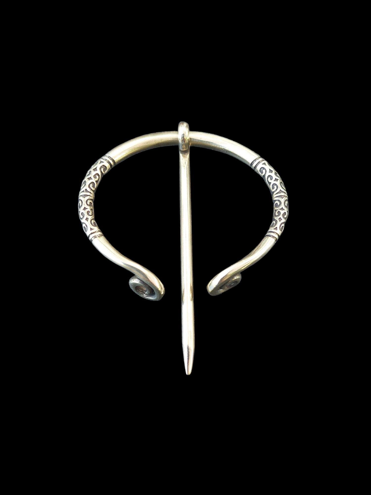 Ringfibel aus Messing für Wikinger, Kelten, Nordische Fibel, Mittelalter, Omega Fibel - image 4