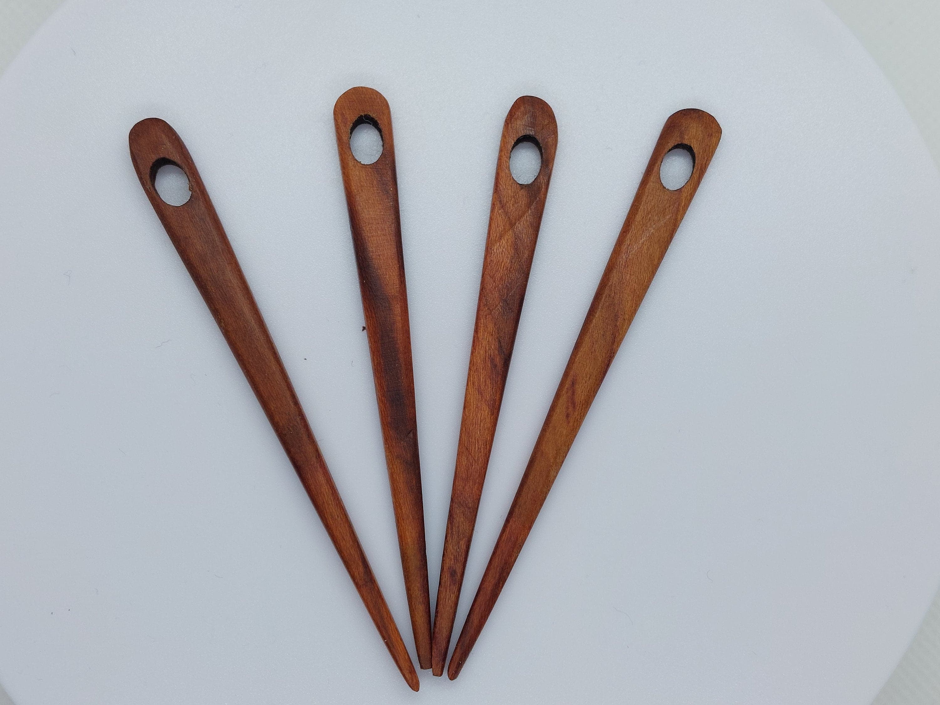 75 mm Nadel aus Birnbaum Holz zum Nalbinden HN-Bi-75, Wikinger Werkzeug, nålbinding Nadel, Nalbinding