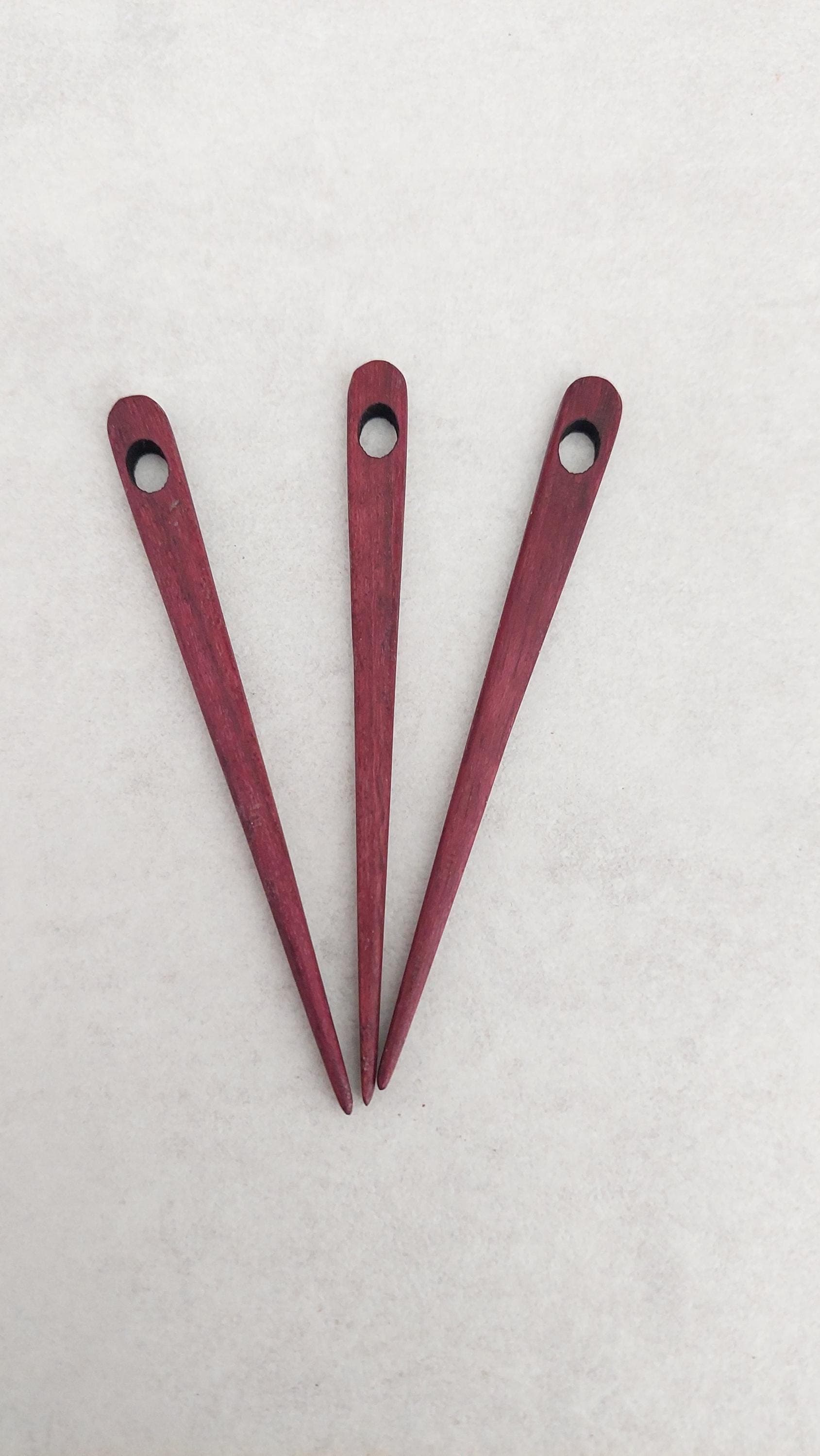 75 mm Nadel aus Amaranth Holz zum Nalbinden HN-Am-75, Wikinger Werkzeug, nålbinding Nadel, Nalbinding