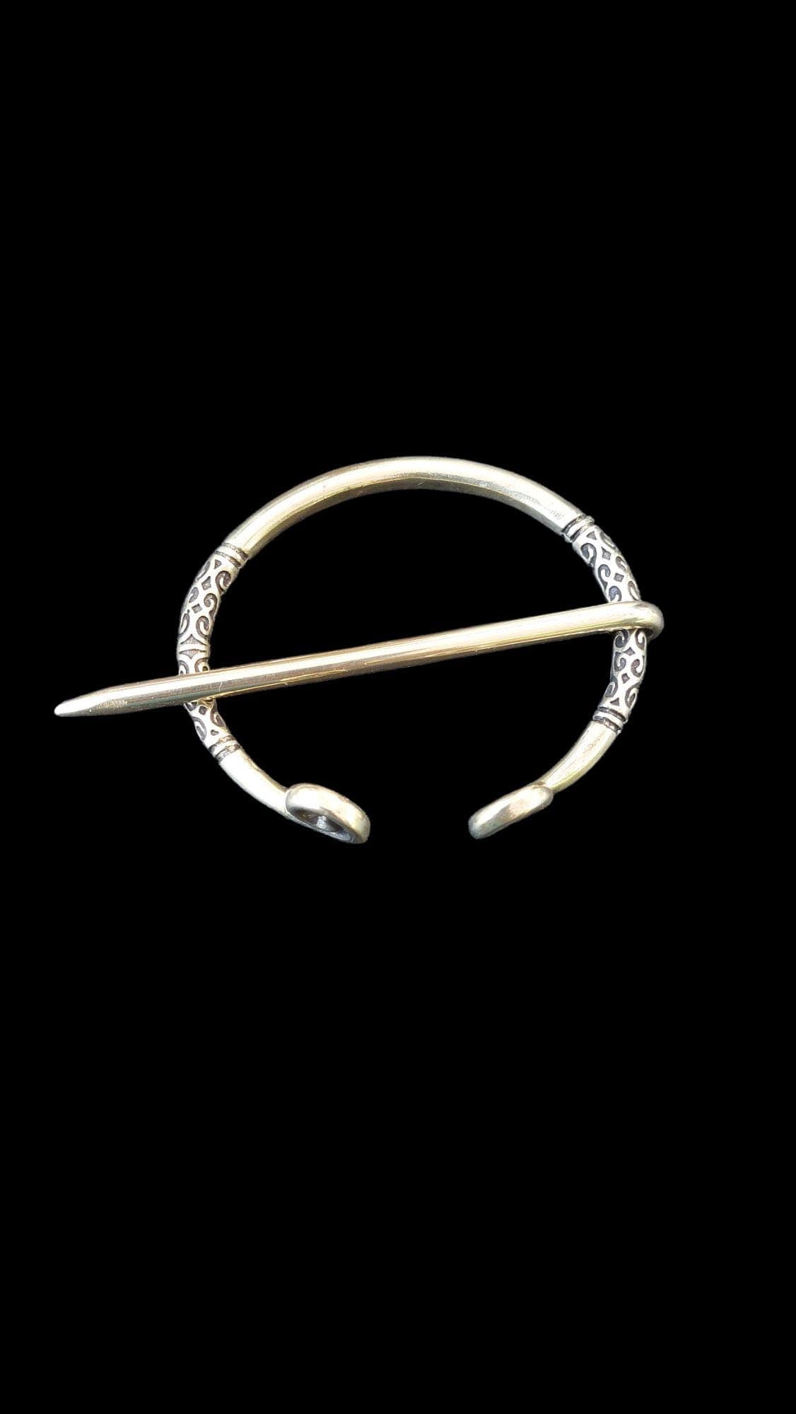 Ringfibel aus Messing für Wikinger, Kelten, Nordische Fibel, Mittelalter, Omega Fibel - image 3