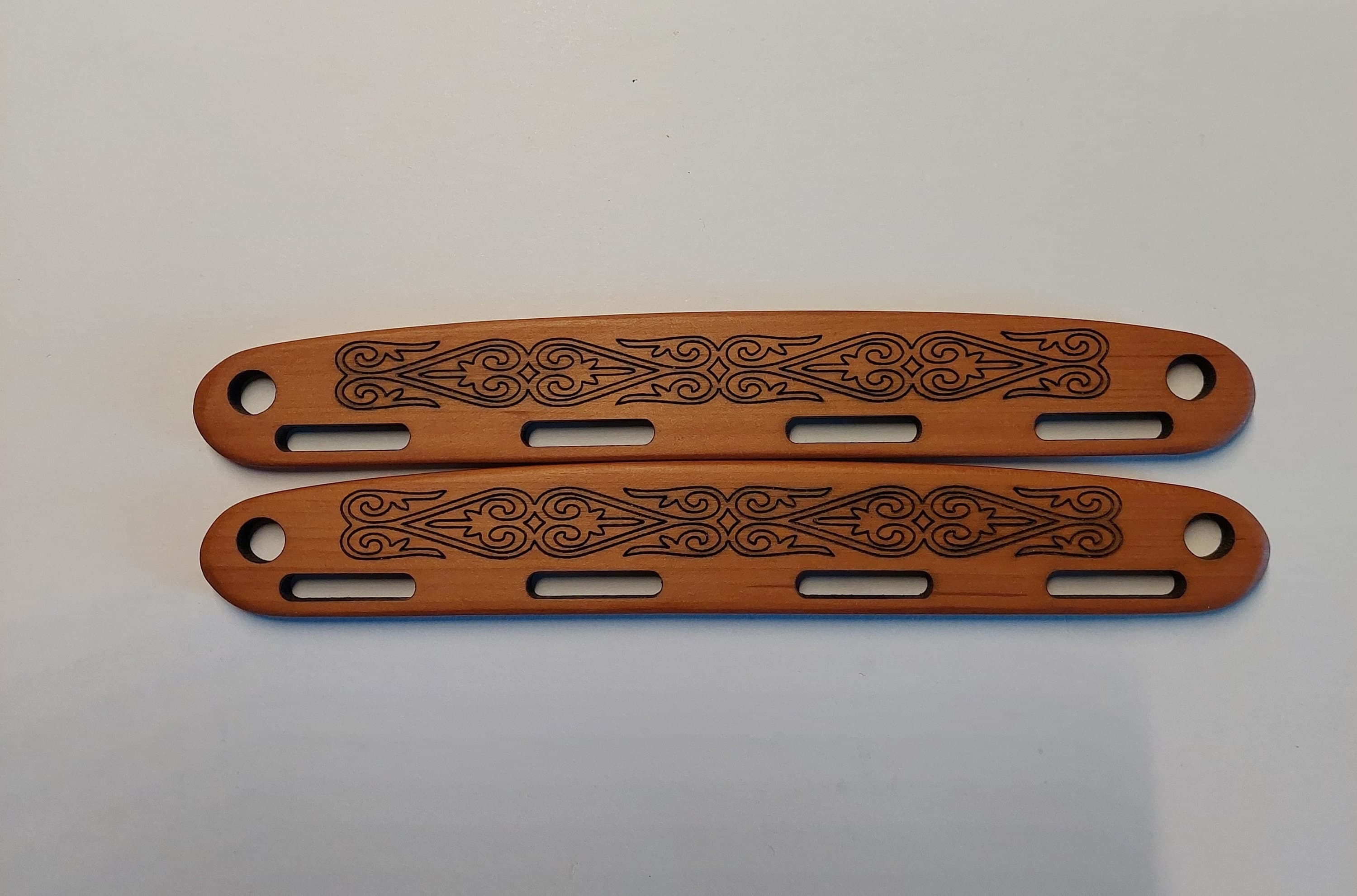Ein Paar Taschenbügel aus Edelholz für eine Umhängetasche für DIY Projekte, 16 cm, verschiedene Hölzer z. B. Eiche, Kirsche, Birne, Nuss - image 5