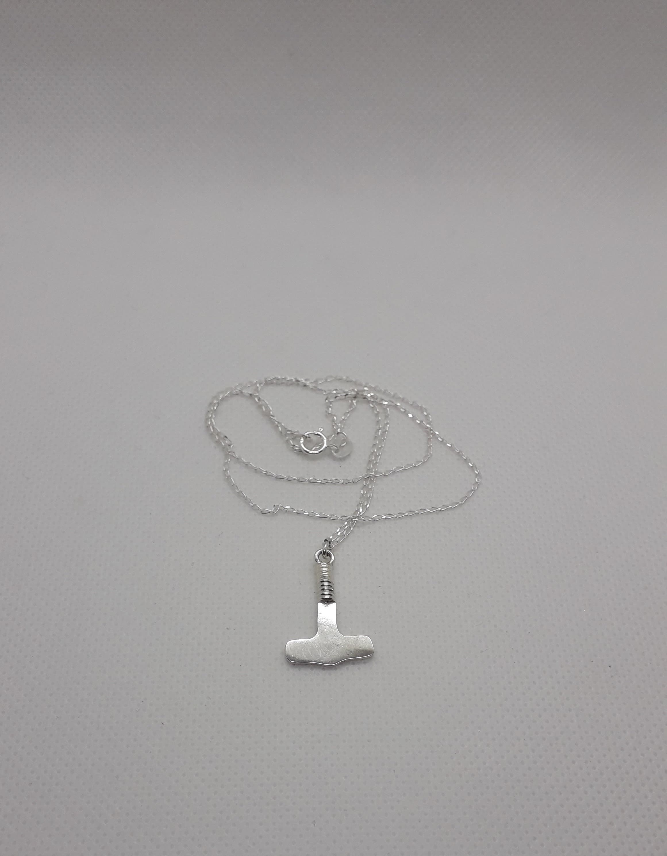 Kette mit Anhänger Thors Hammer 925er Silber Wikinger Mittelalter Pagan Heide, Sterlingsilber - image 3