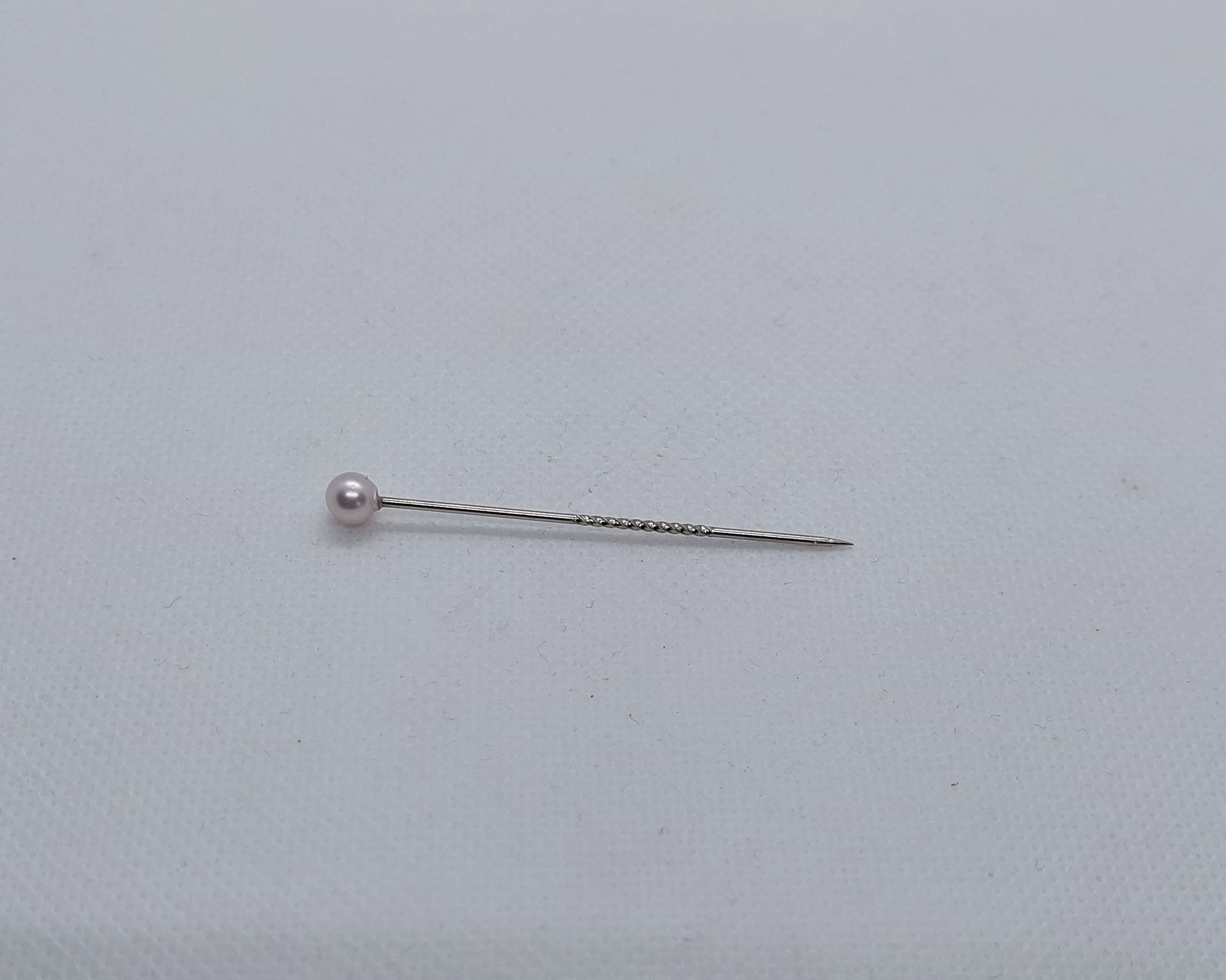 5 Gebendenadeln, Tuchnadeln, Kopftuchnadel, Mittelalter, Gewandung, Muschelperle, Rosa - image 3