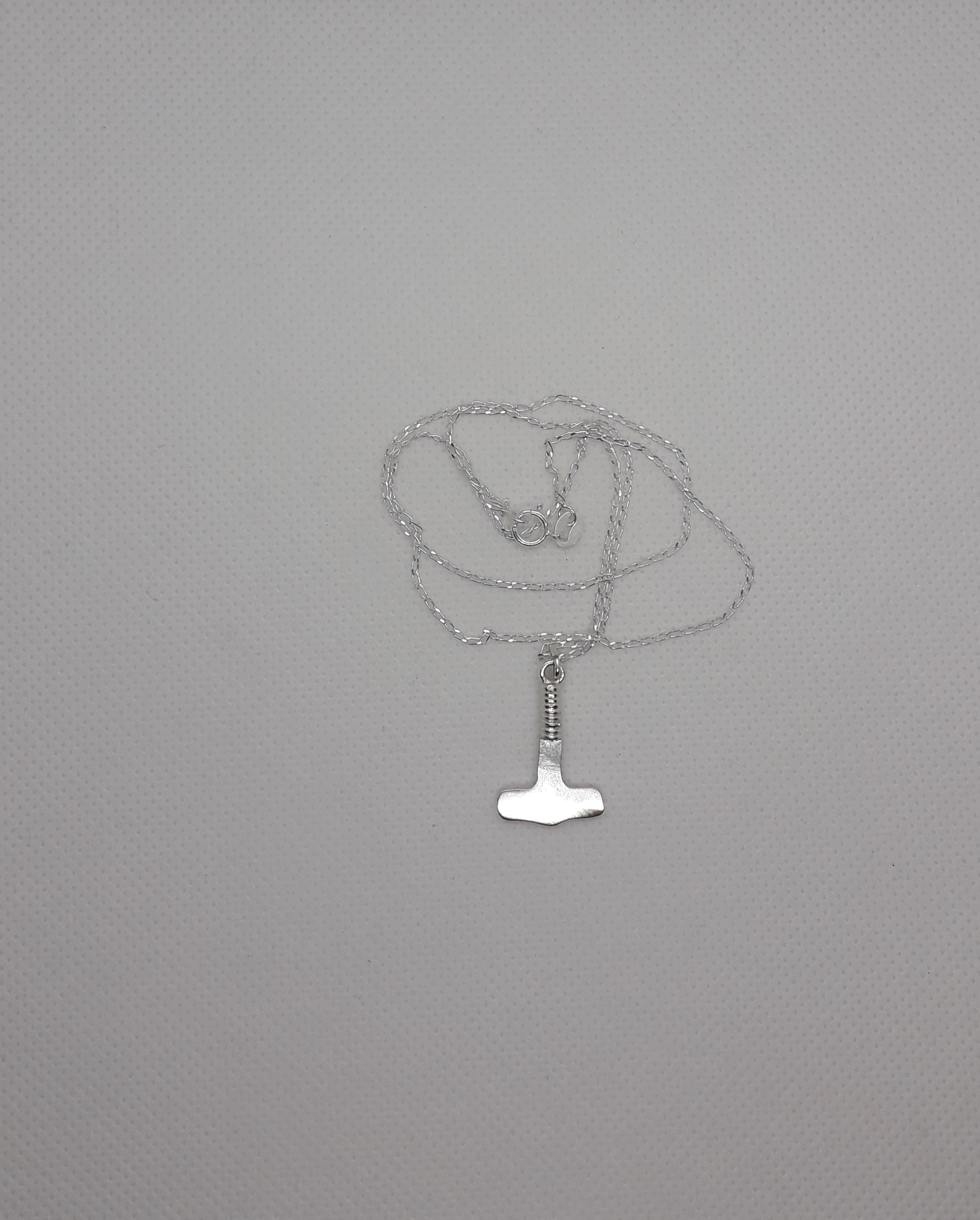 Kette mit Anhänger Thors Hammer 925er Silber Wikinger Mittelalter Pagan Heide, Sterlingsilber - image 4