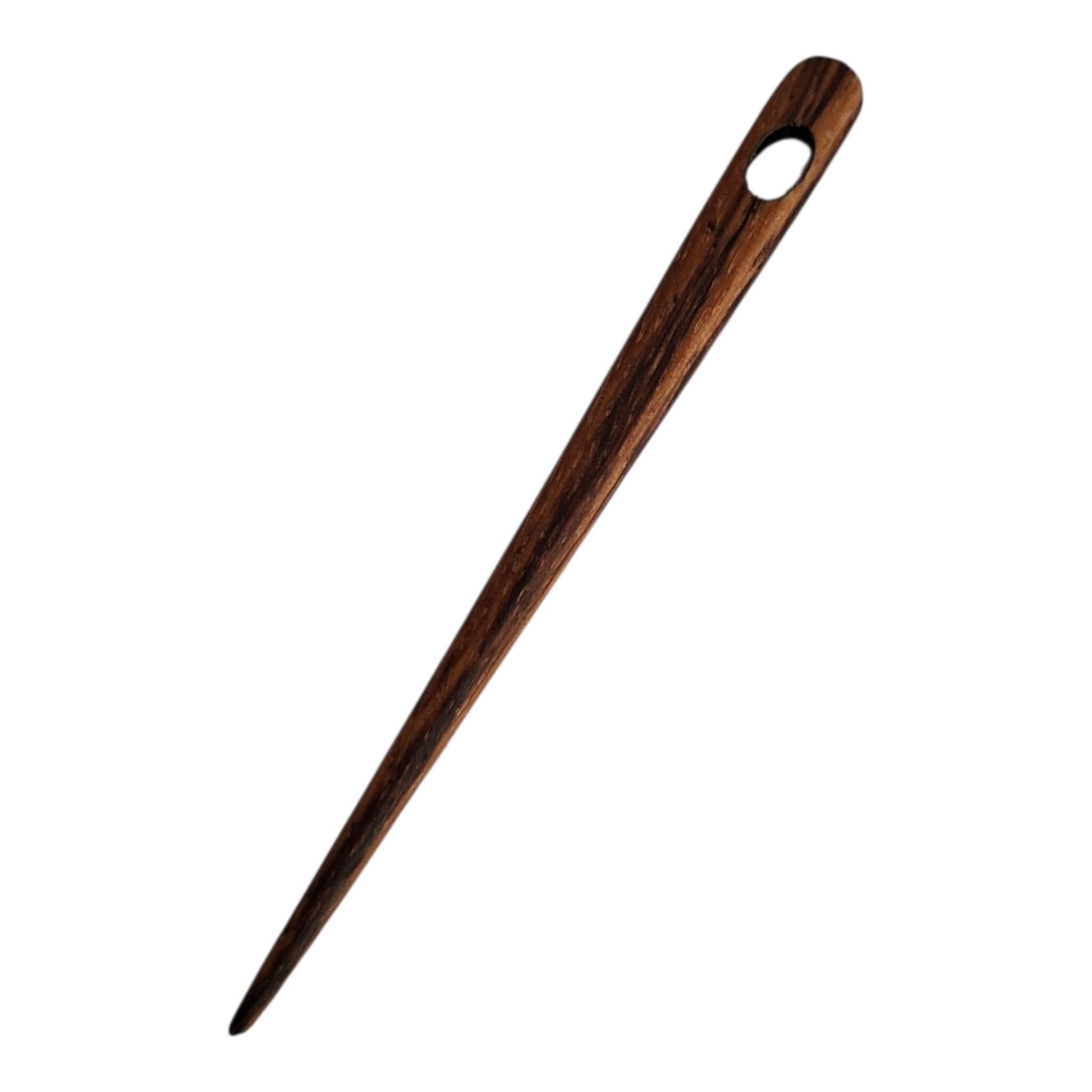 75 mm oder 120 mm Nadel aus Zebrano Holz zum Nalbinden, Wikinger Werkzeug, nålbinding Nadel, Nalbinding - image 5