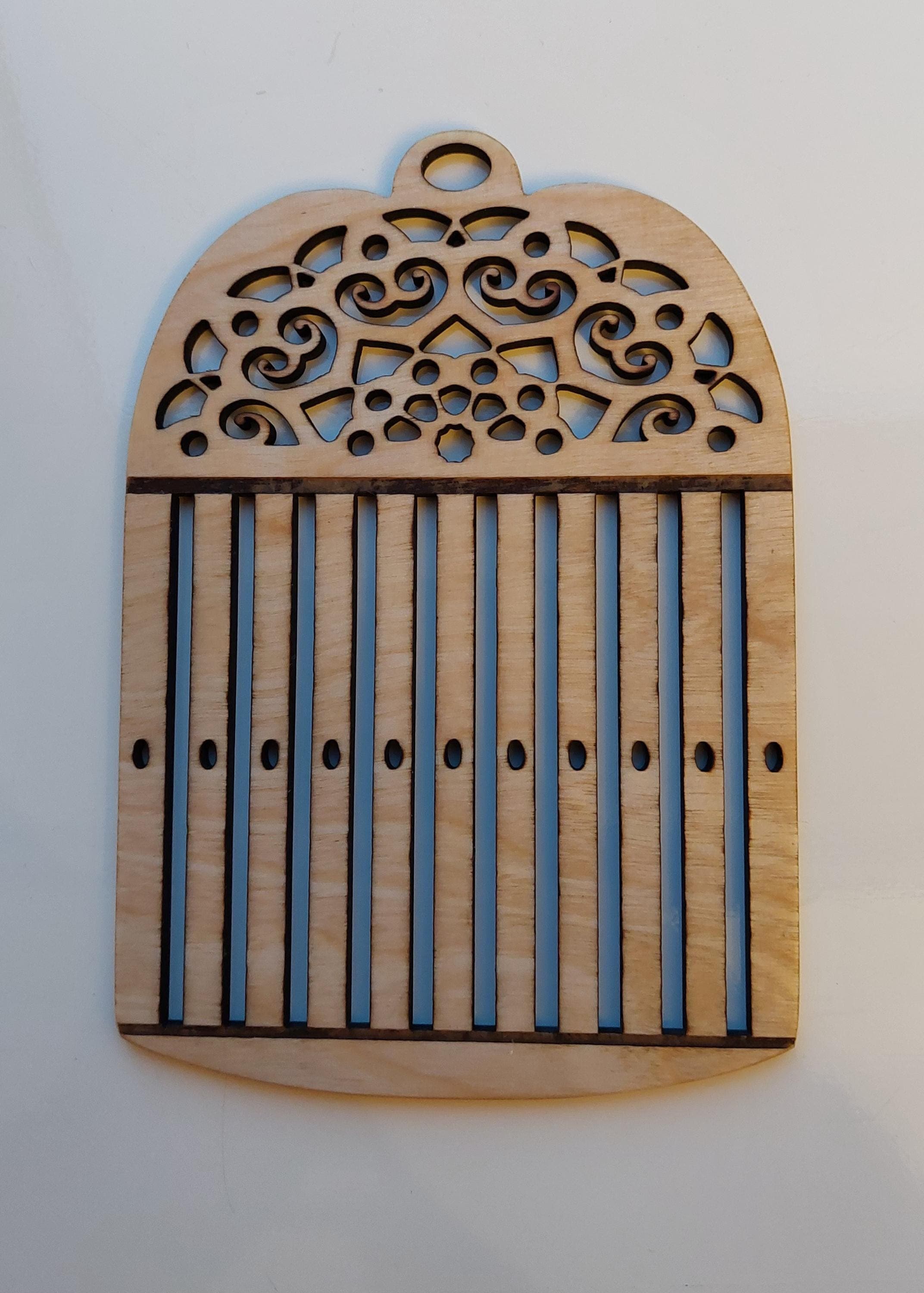 Mandala Webkamm mit Motiv beidseitig, Heddle zum Kammweben Holz 21/10, schmal - image 4