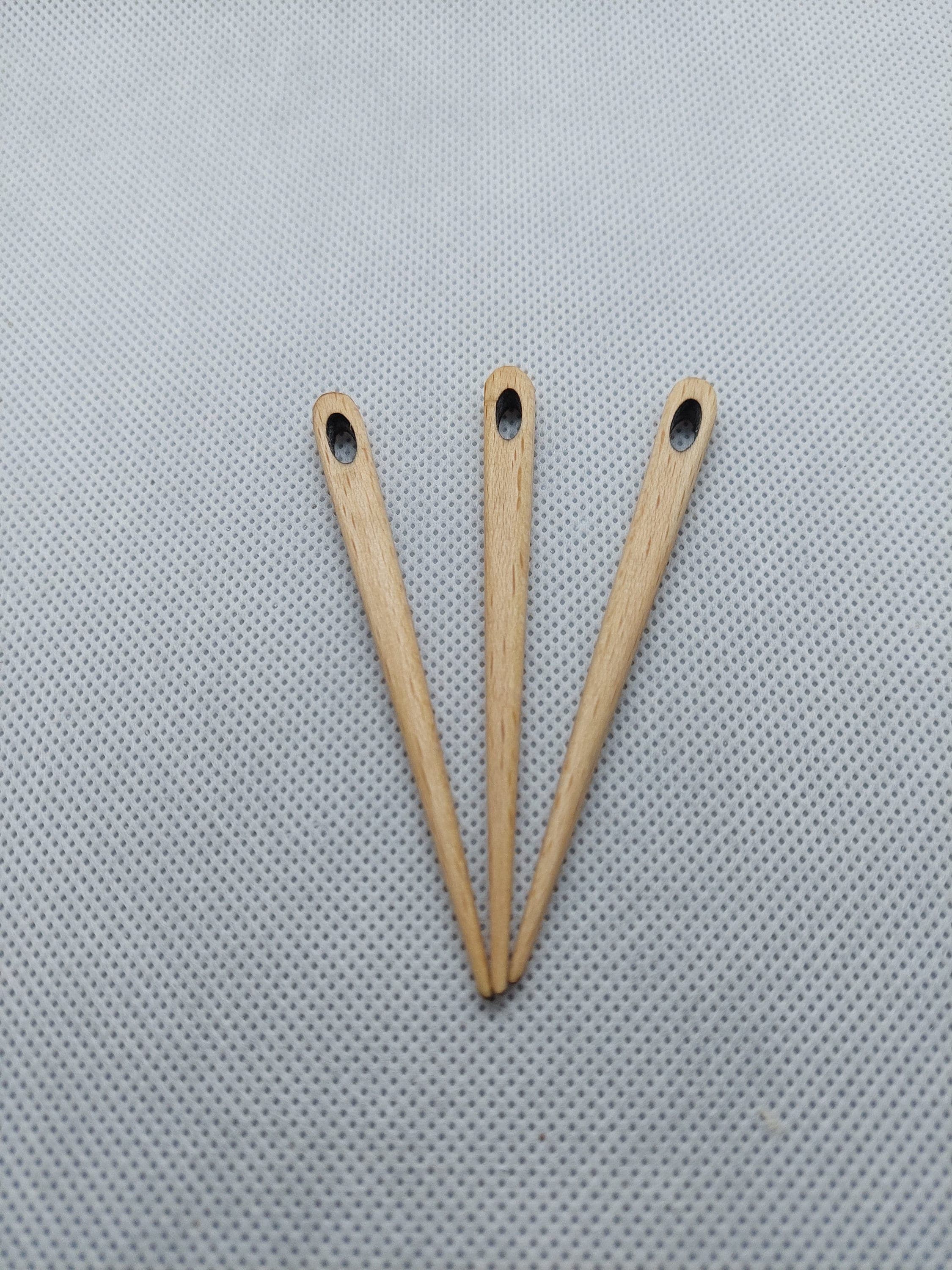Nadeln aus Buchen Holz zum Nalbinden HN-Bu-75, Wikinger Werkzeug, nålbinding Nadel, Nalbinding