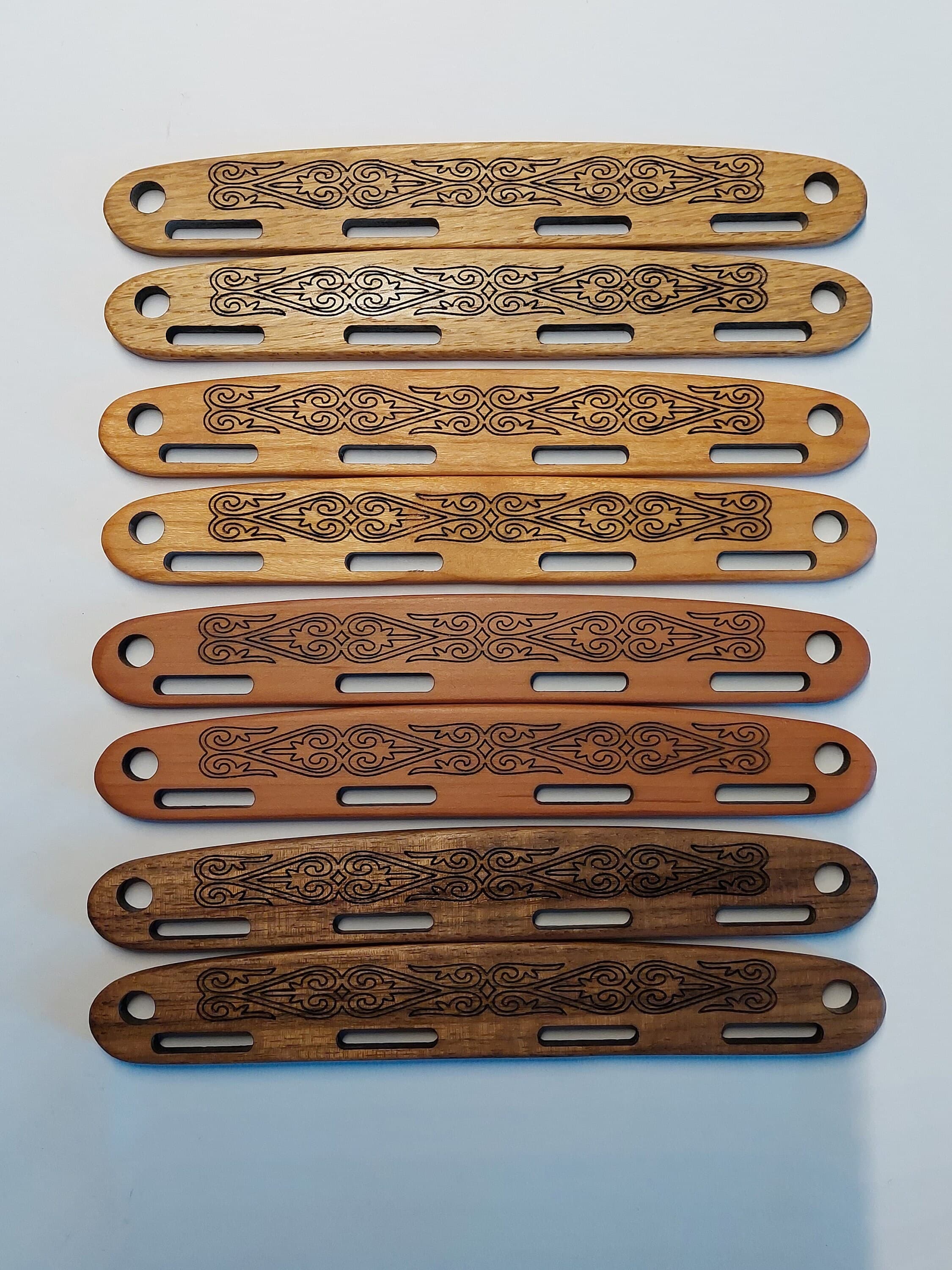 Ein Paar Taschenbügel aus Edelholz für eine Umhängetasche für DIY Projekte, 16 cm, verschiedene Hölzer z. B. Eiche, Kirsche, Birne, Nuss