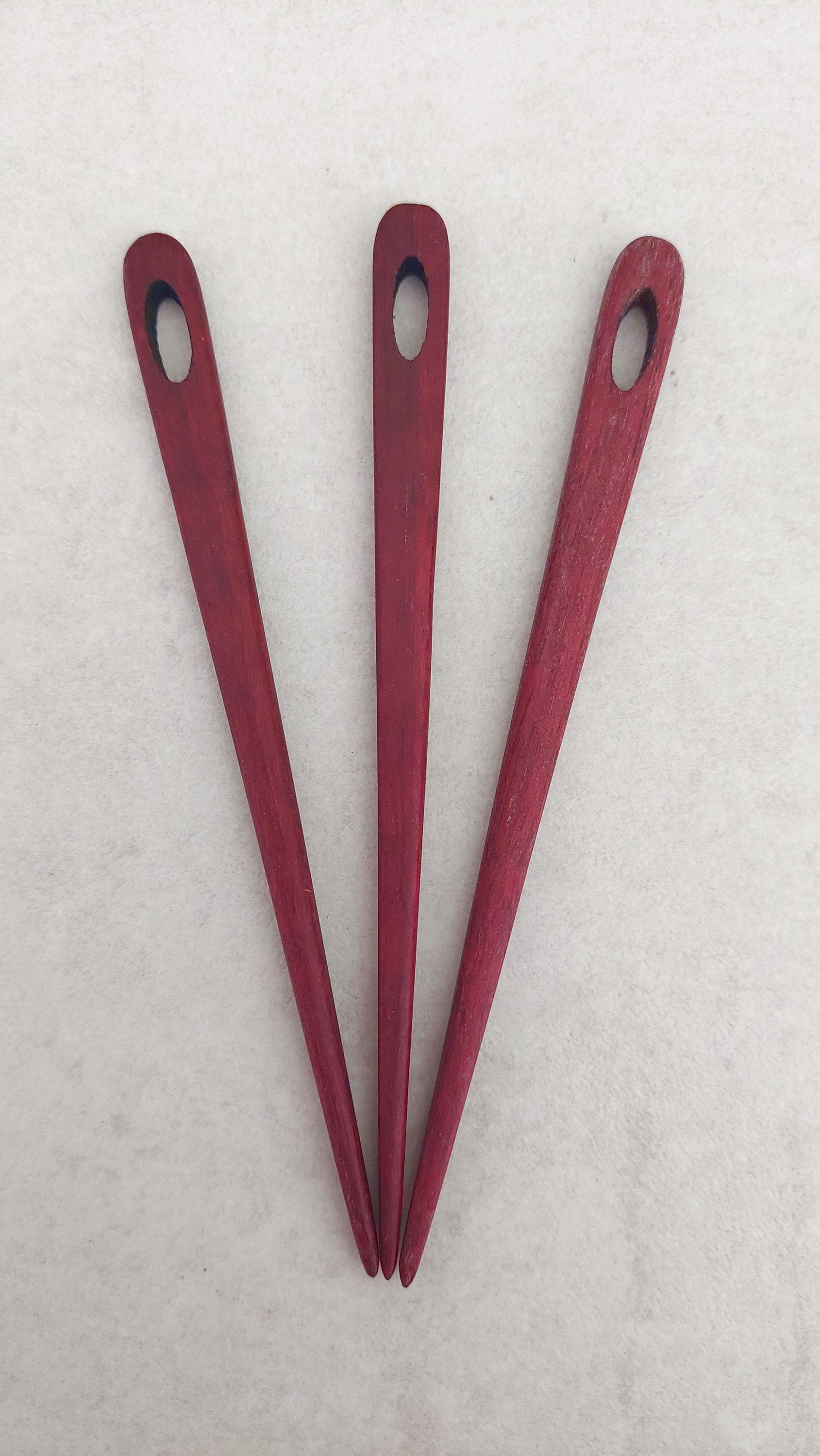 120 mm Nadel aus Amaranth Holz zum Nalbinden HN-Am-120, Wikinger Werkzeug, nålbinding Nadel, Nalbinding