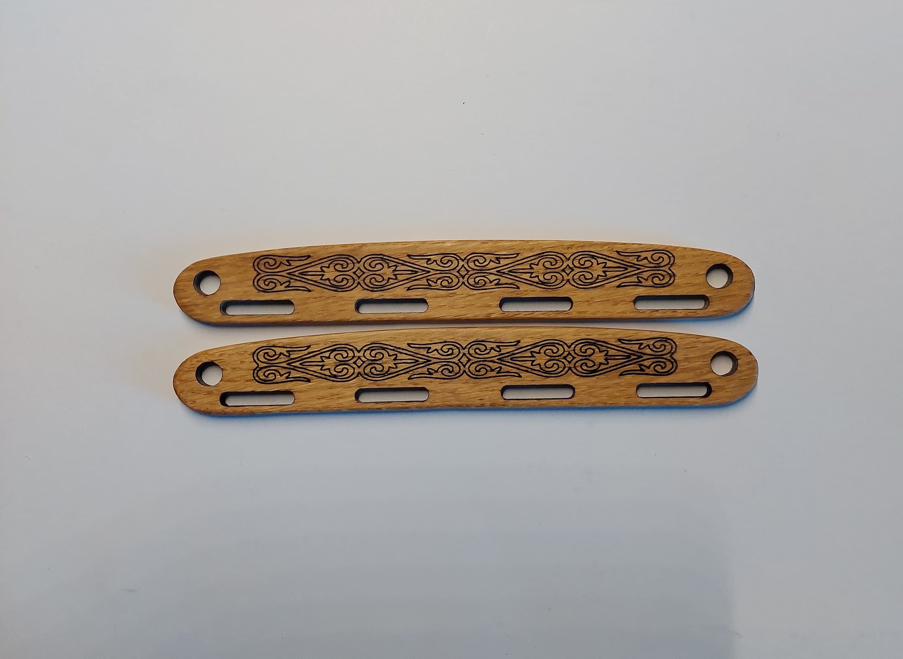 Ein Paar Taschenbügel aus Edelholz für eine Umhängetasche für DIY Projekte, 16 cm, verschiedene Hölzer z. B. Eiche, Kirsche, Birne, Nuss - image 3