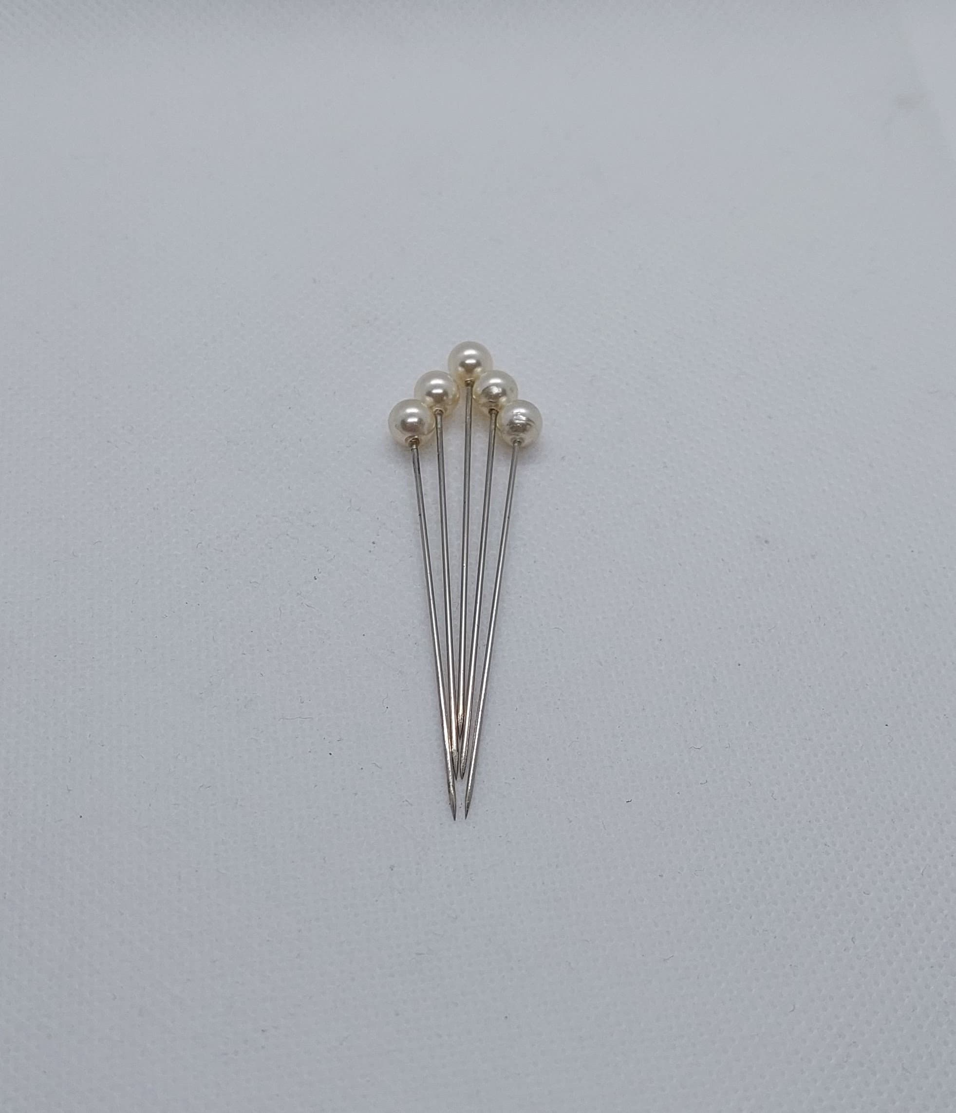 5 Gebendenadeln, Tuchnadeln, Kopftuchnadel, Mittelalter, Gewandung