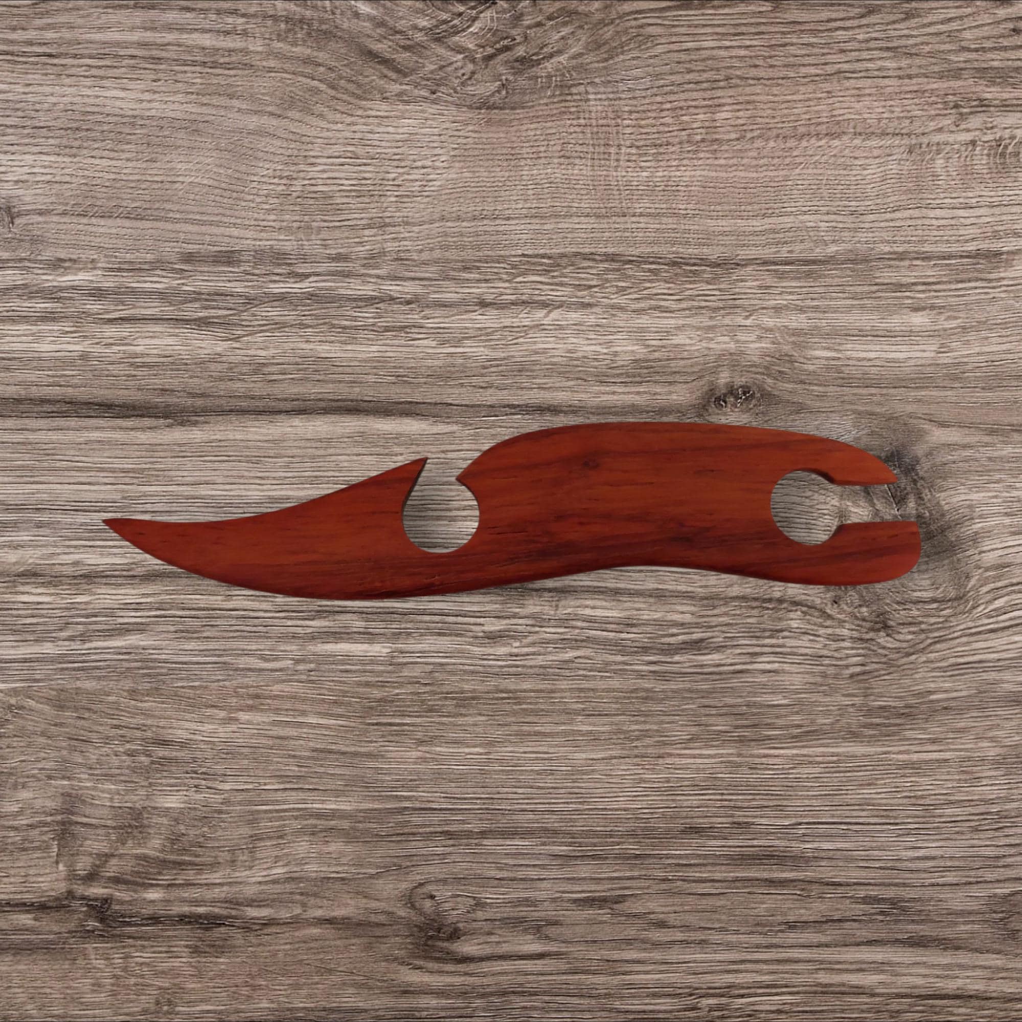 Webschiffchen zum Brettchenweben aus Padouk Holz in drei Varianten, 4 mm Stärke, 15 cm lang, Webwerkzeug - image 5